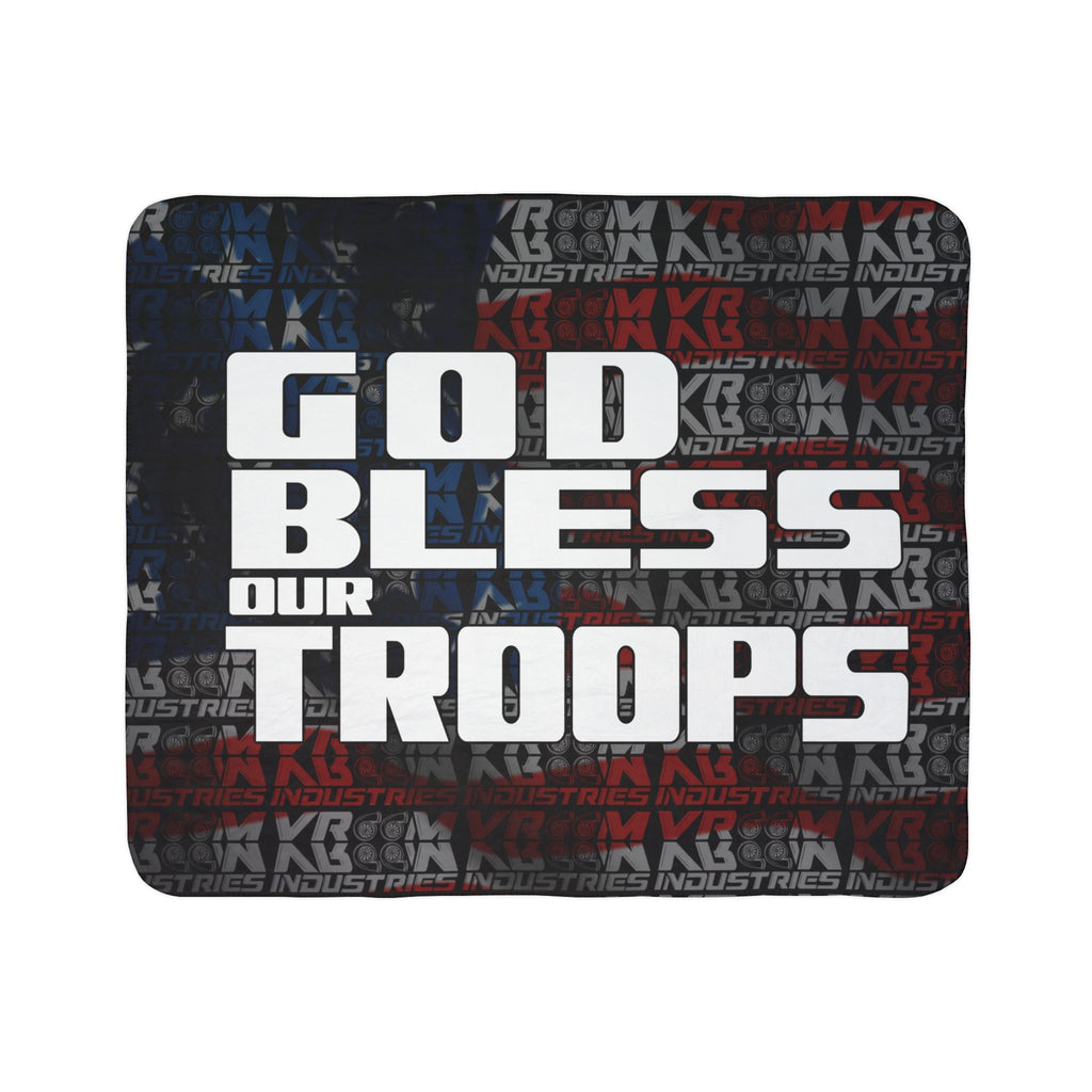 God Bless Our Troops + VroomVroom • Sherpa Blanket