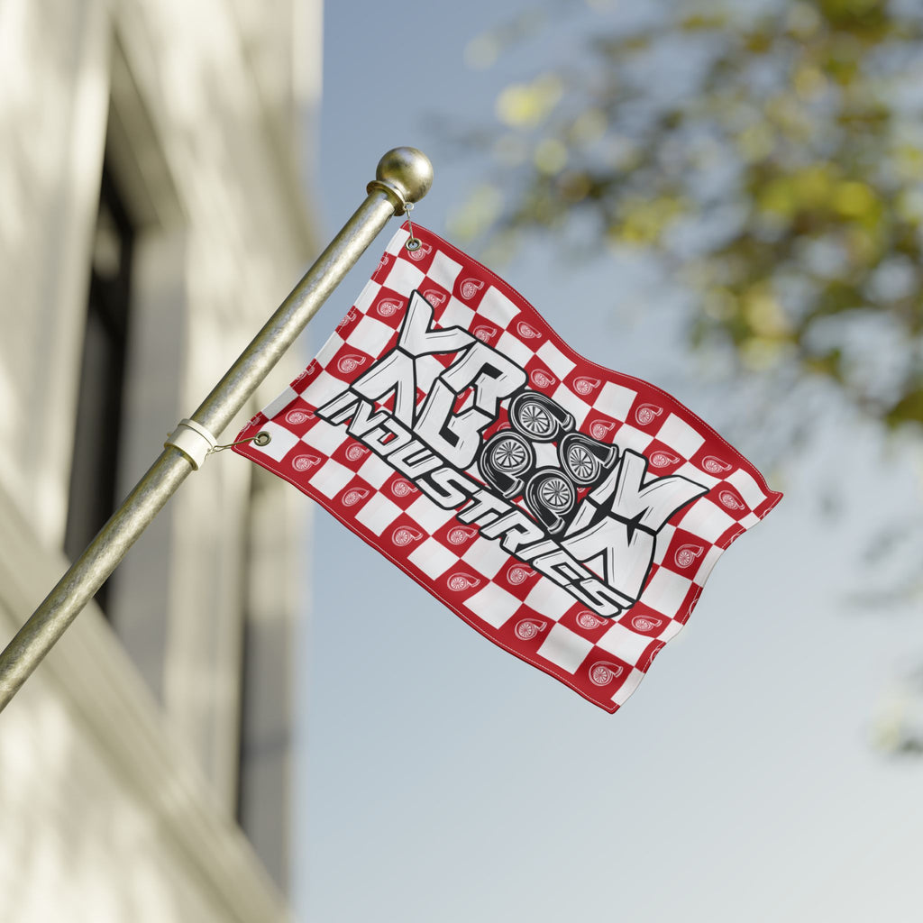 VroomVroom • Red & White • Turbo Checkered Flag