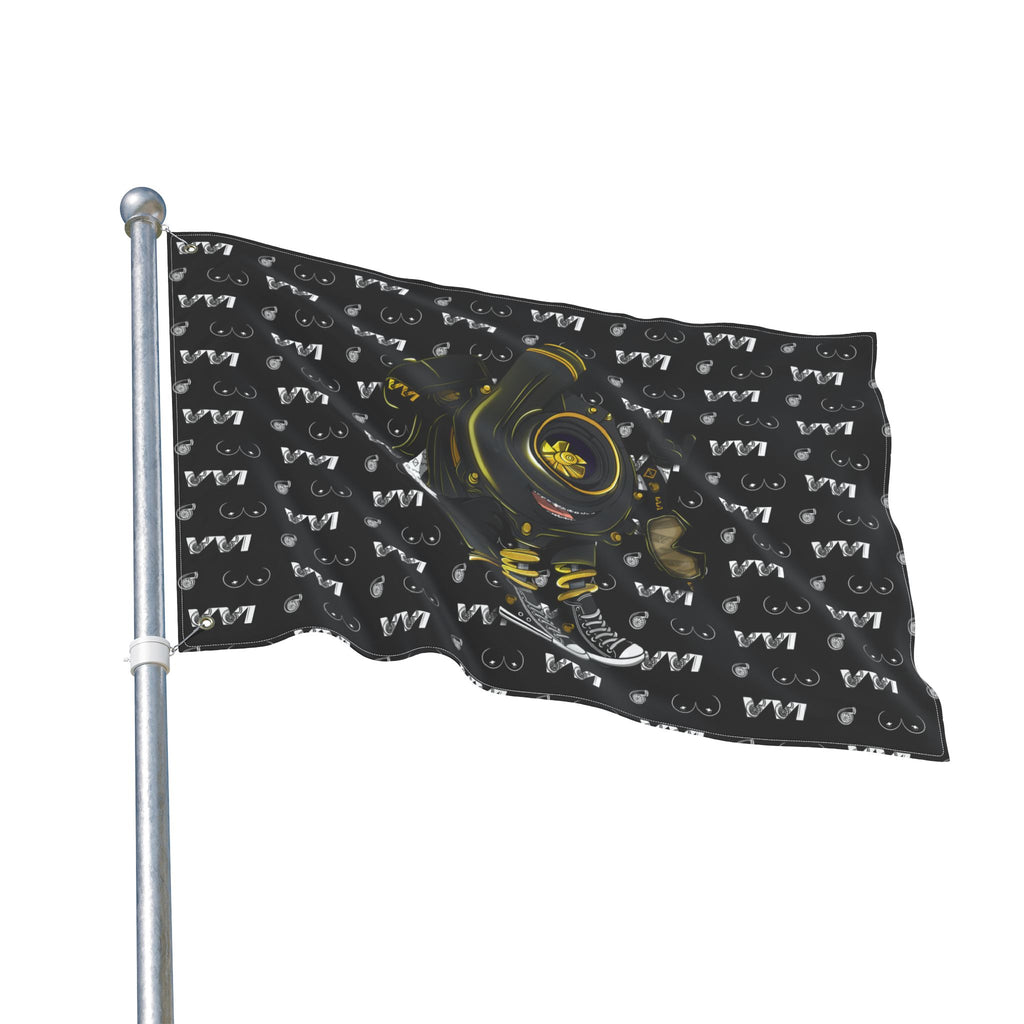 VroomVroom • Black Vroomie (Drivers Side) Flag
