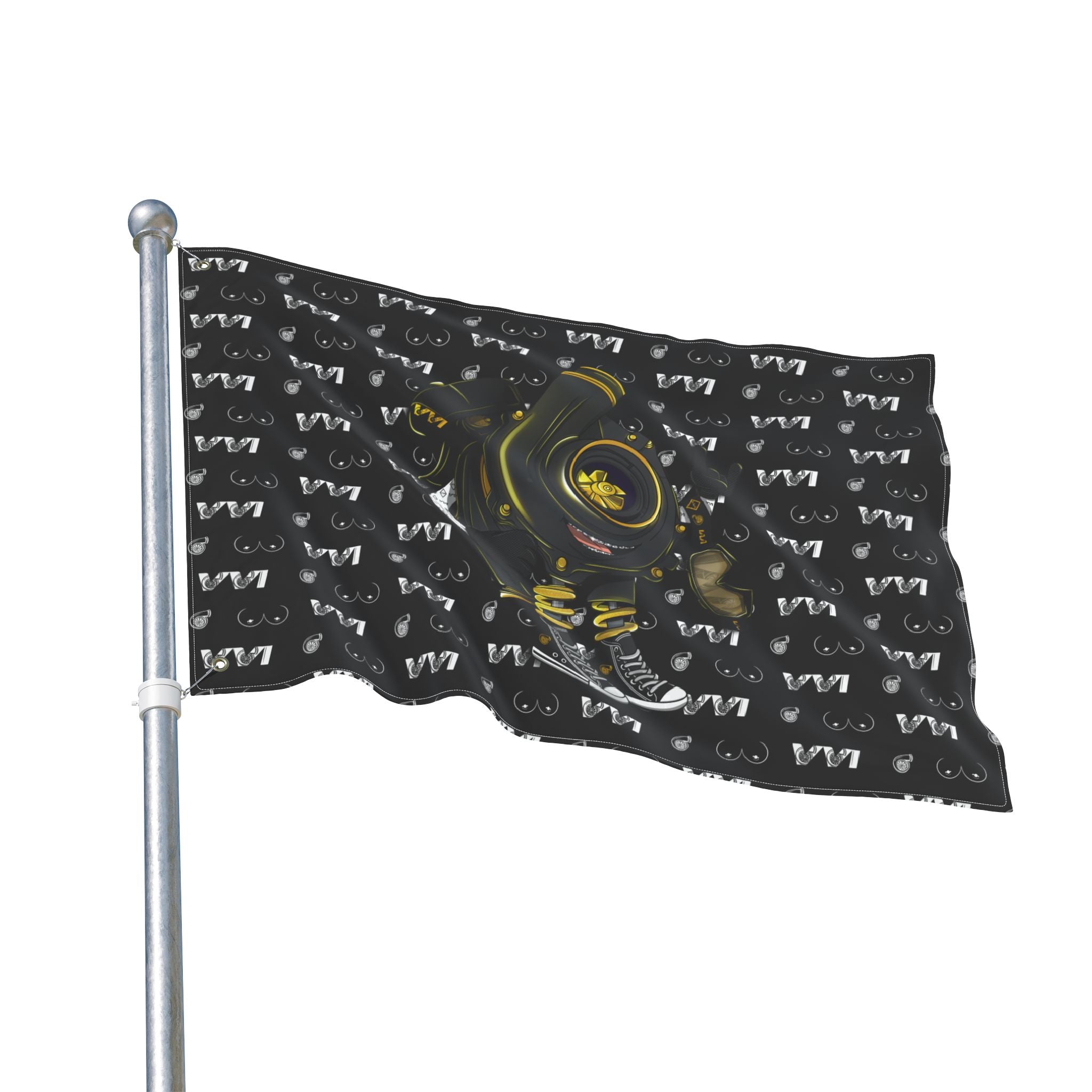 VroomVroom • Black Vroomie (Drivers Side) Flag