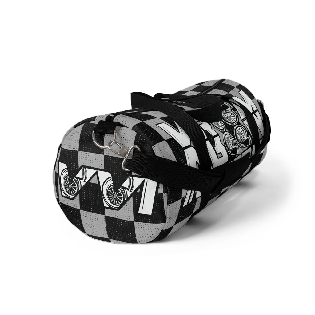 VroomVroom • Grey & Black Checkered • Duffle Bag