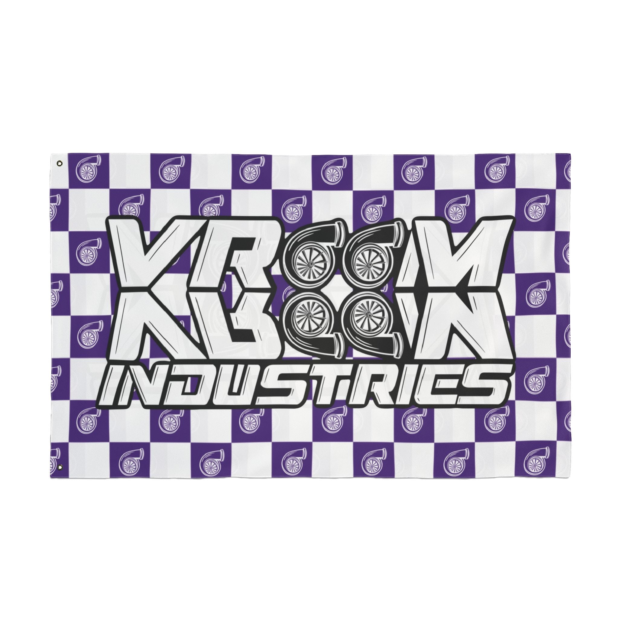 VroomVroom •  Purple + White Turbo Checkered • Flag