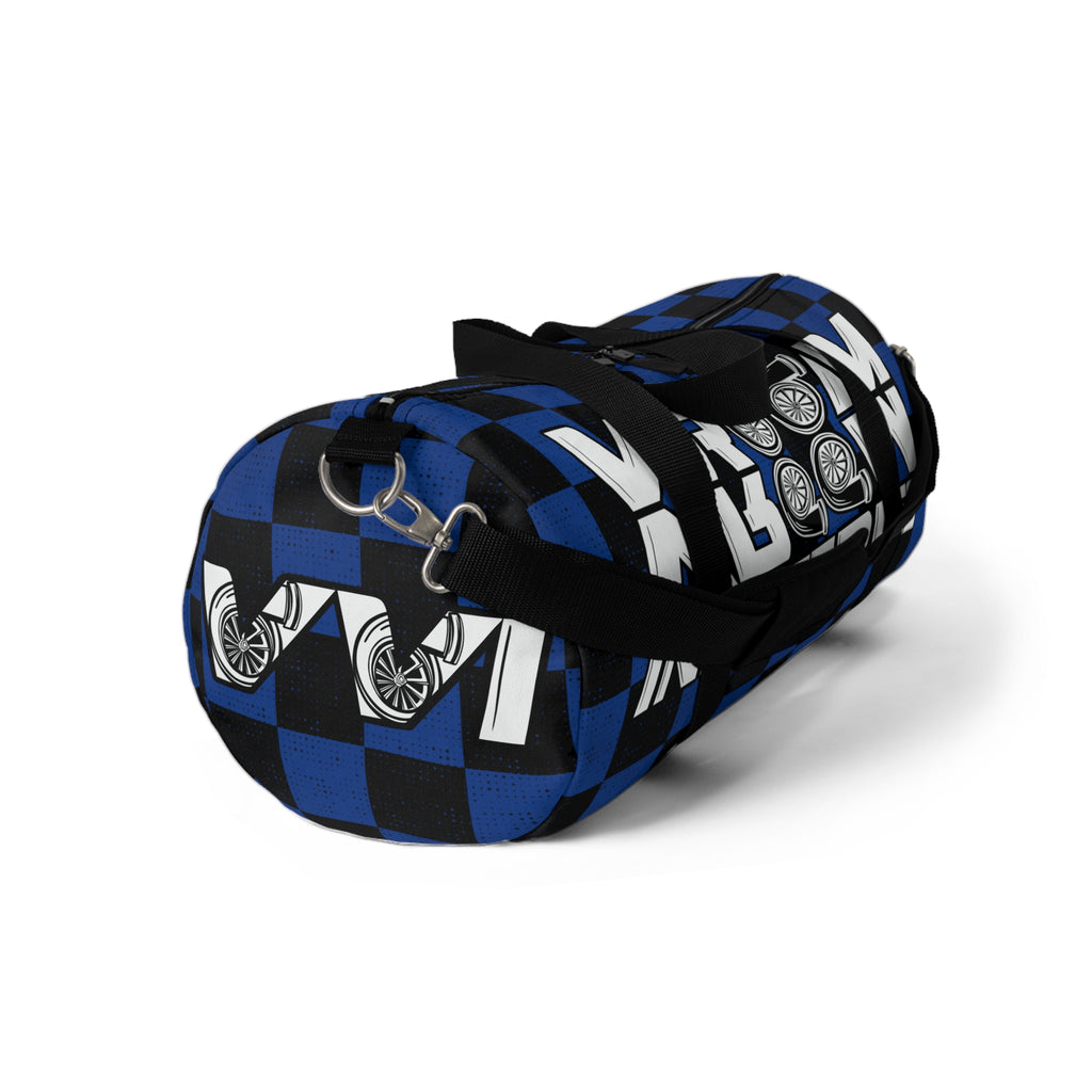 VroomVroom • Dark Blue & Black Checkered • Duffle Bag