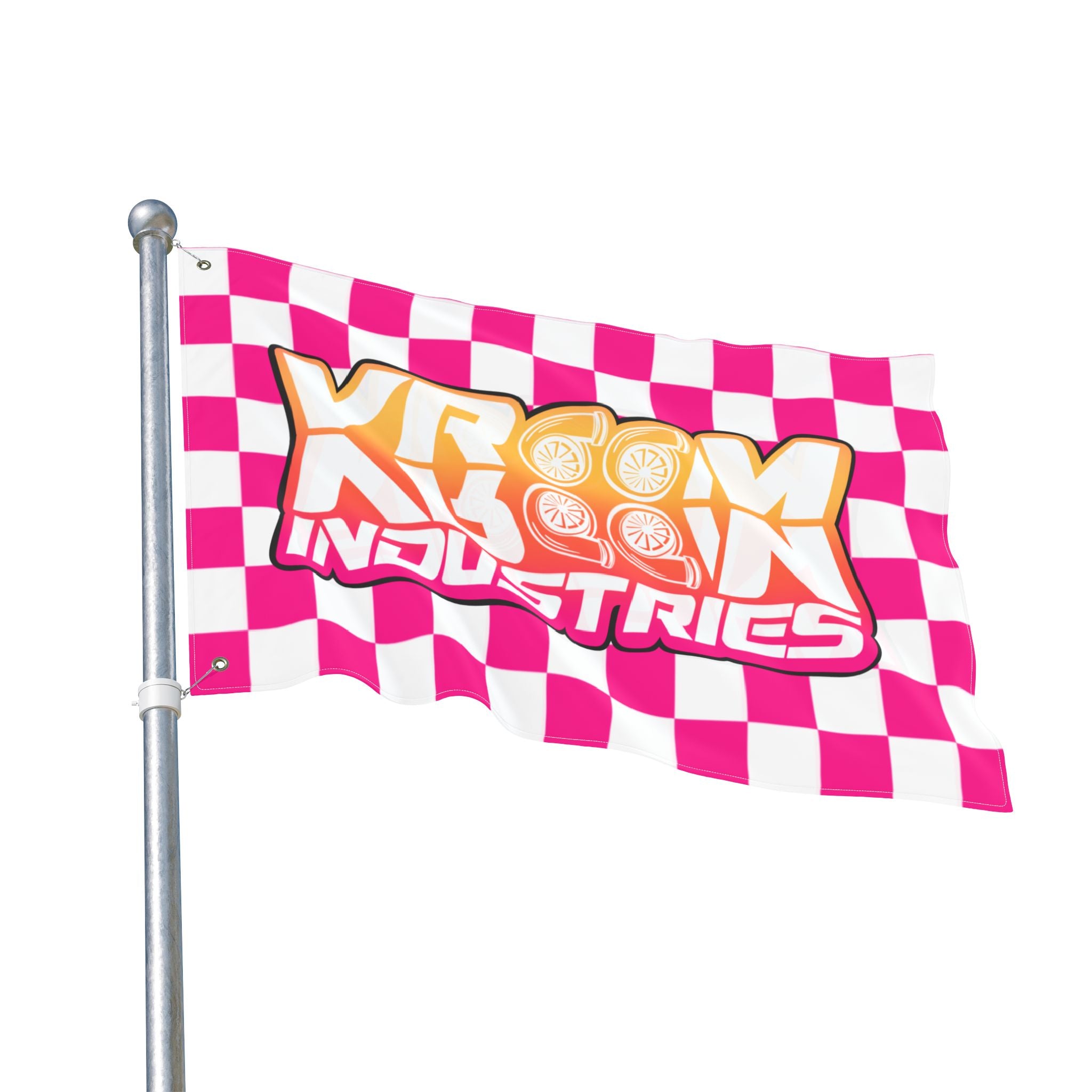 VroomVroom • Pink + White Sunset Checkered Flag