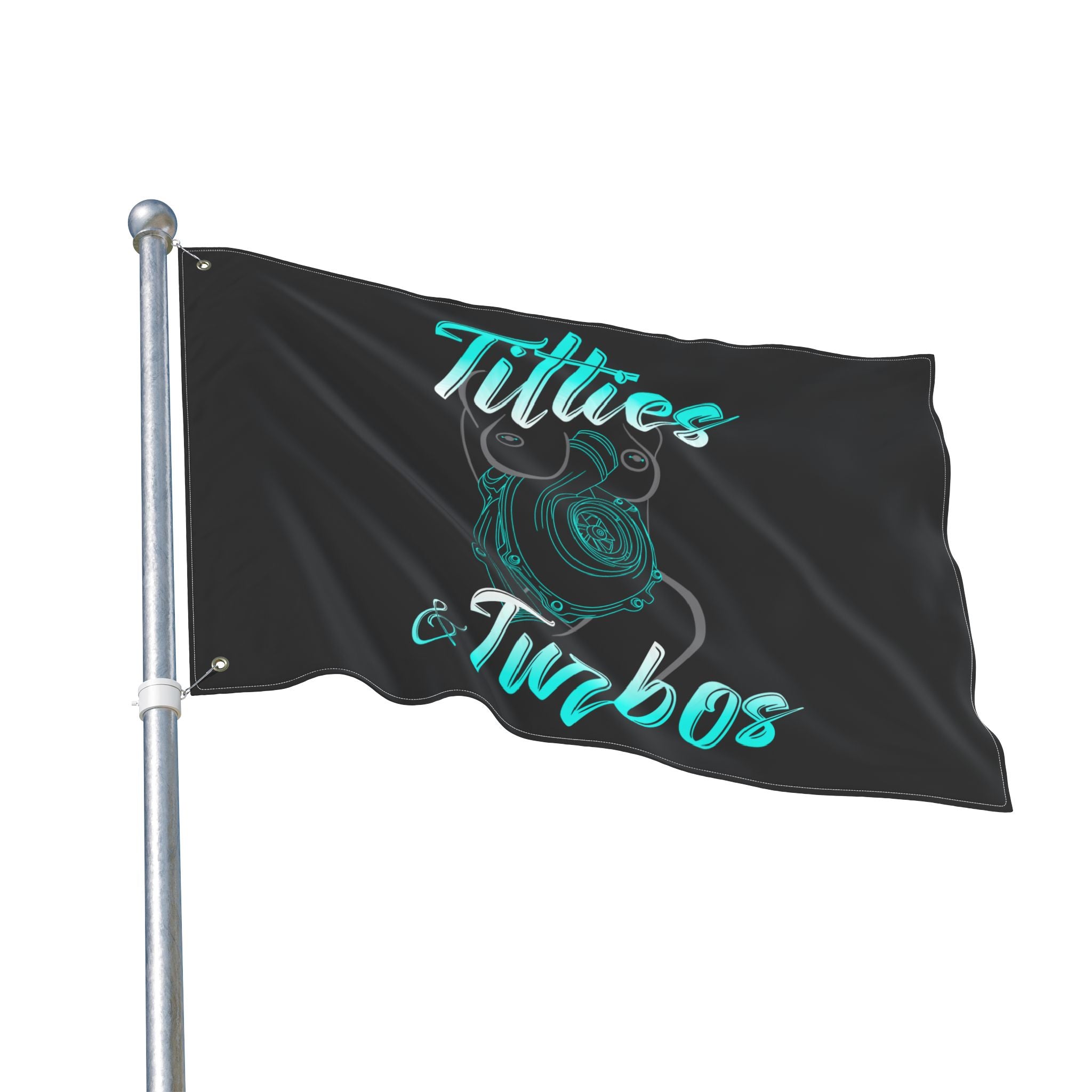 Titties & Turbos Flag (Drivers Side)