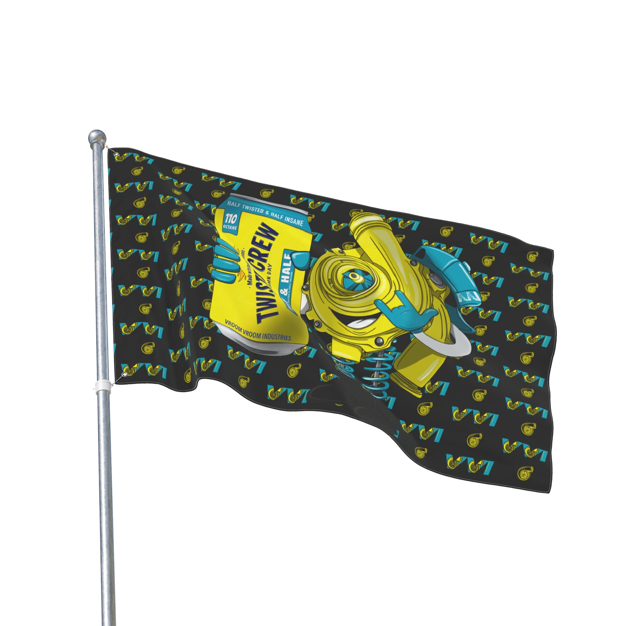 Twisted Crew + VVI Turbo Blue + Yellow (Same) Flag
