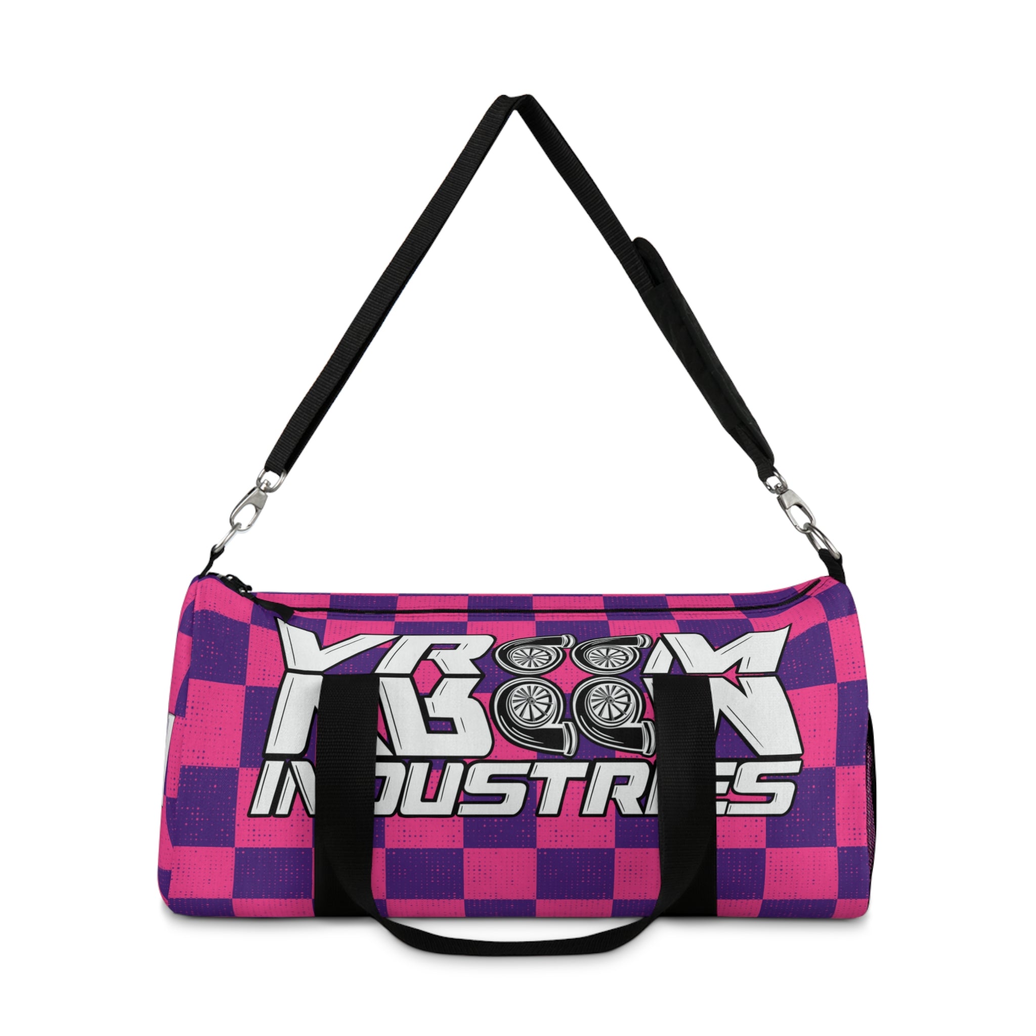 VroomVroom • Pink & Purple Checkered • Duffle Bag