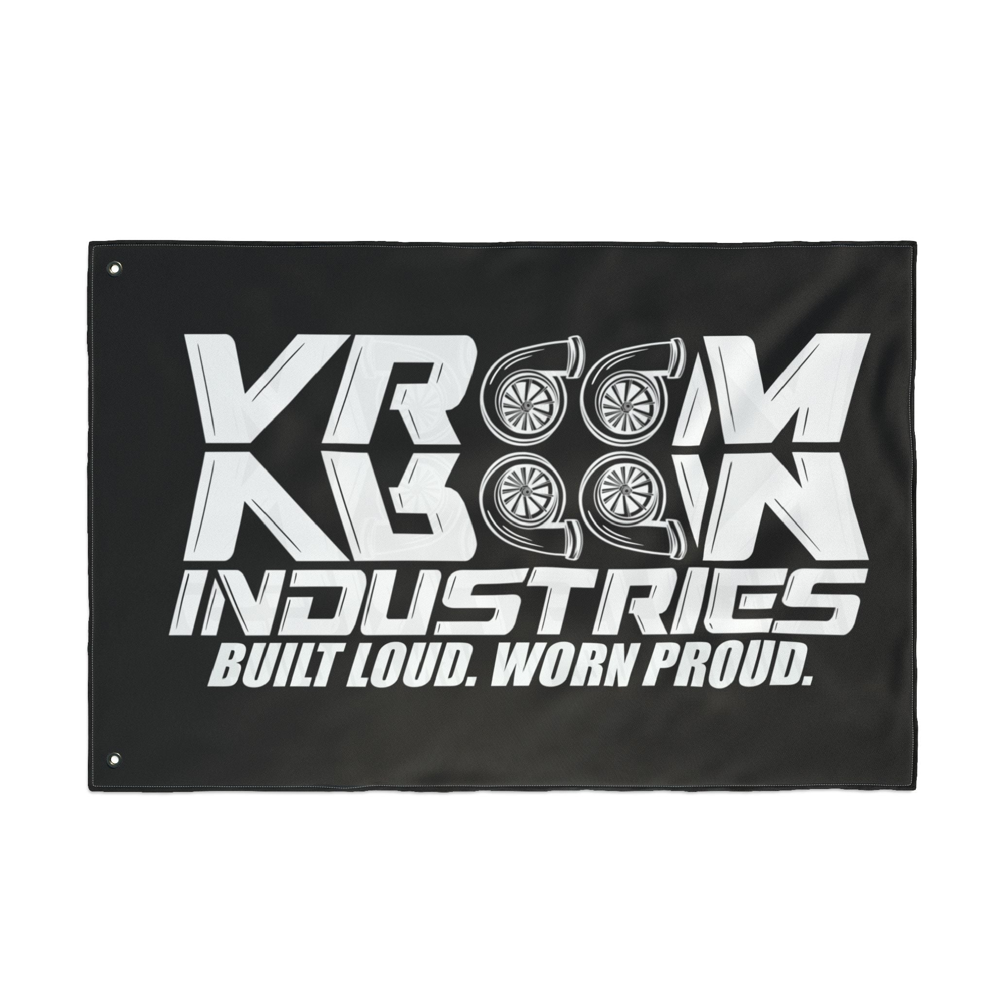 VroomVroom BLWP • White + Black (Same) Flag