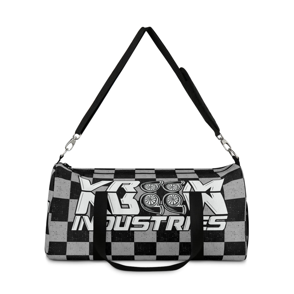 VroomVroom • Grey & Black Checkered • Duffle Bag