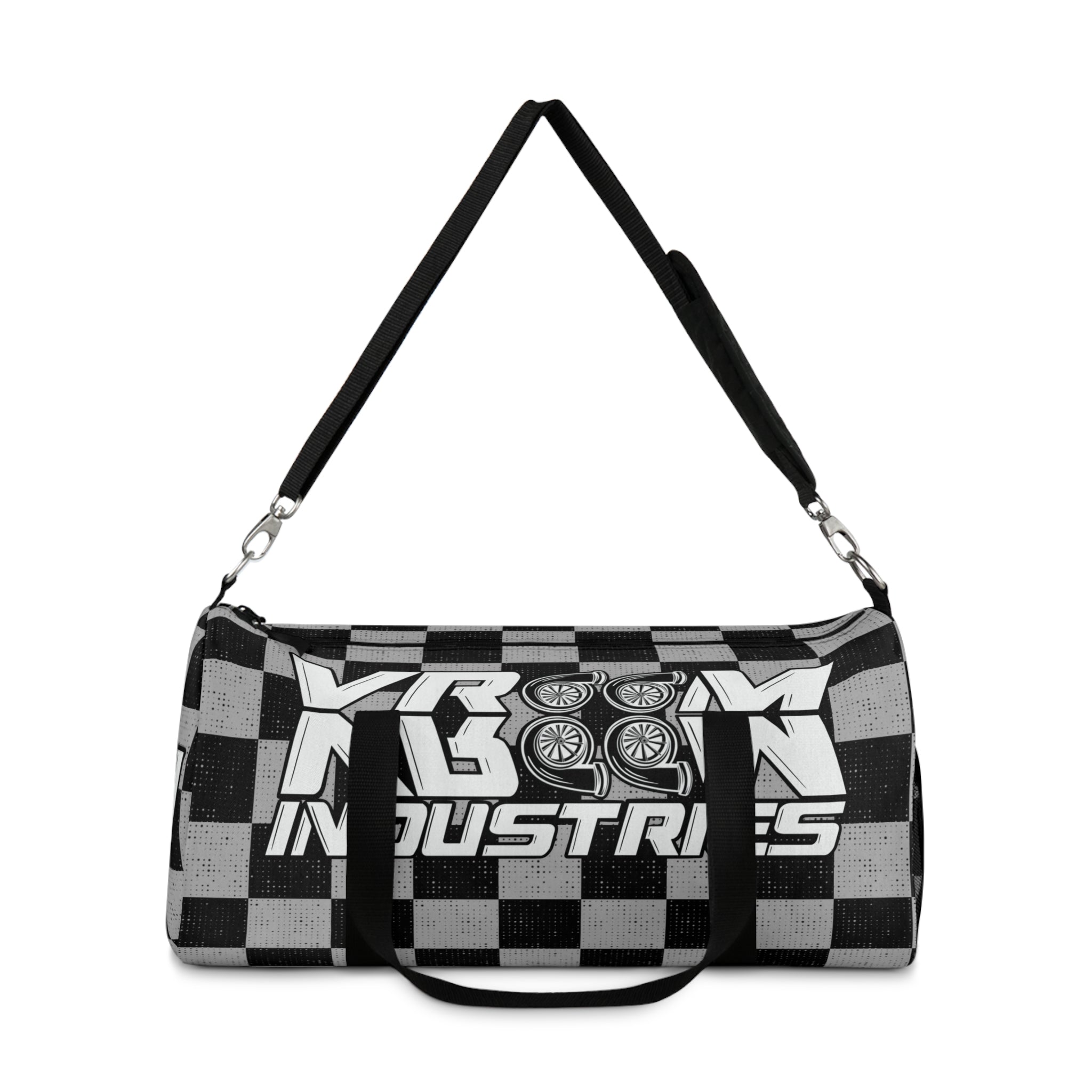 VroomVroom • Grey & Black Checkered • Duffle Bag
