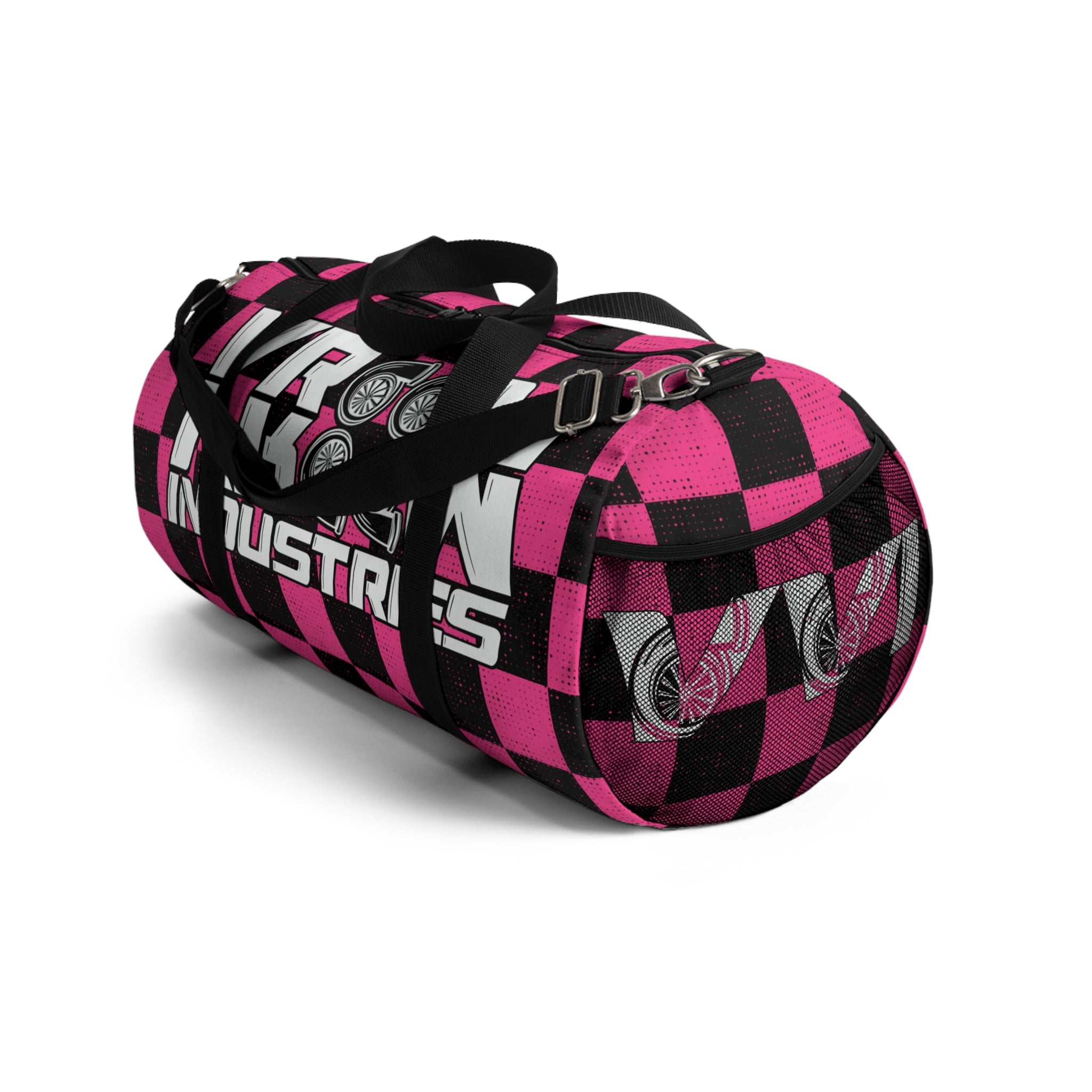 VroomVroom • Hot Pink & Black Checkered • Duffle Bag
