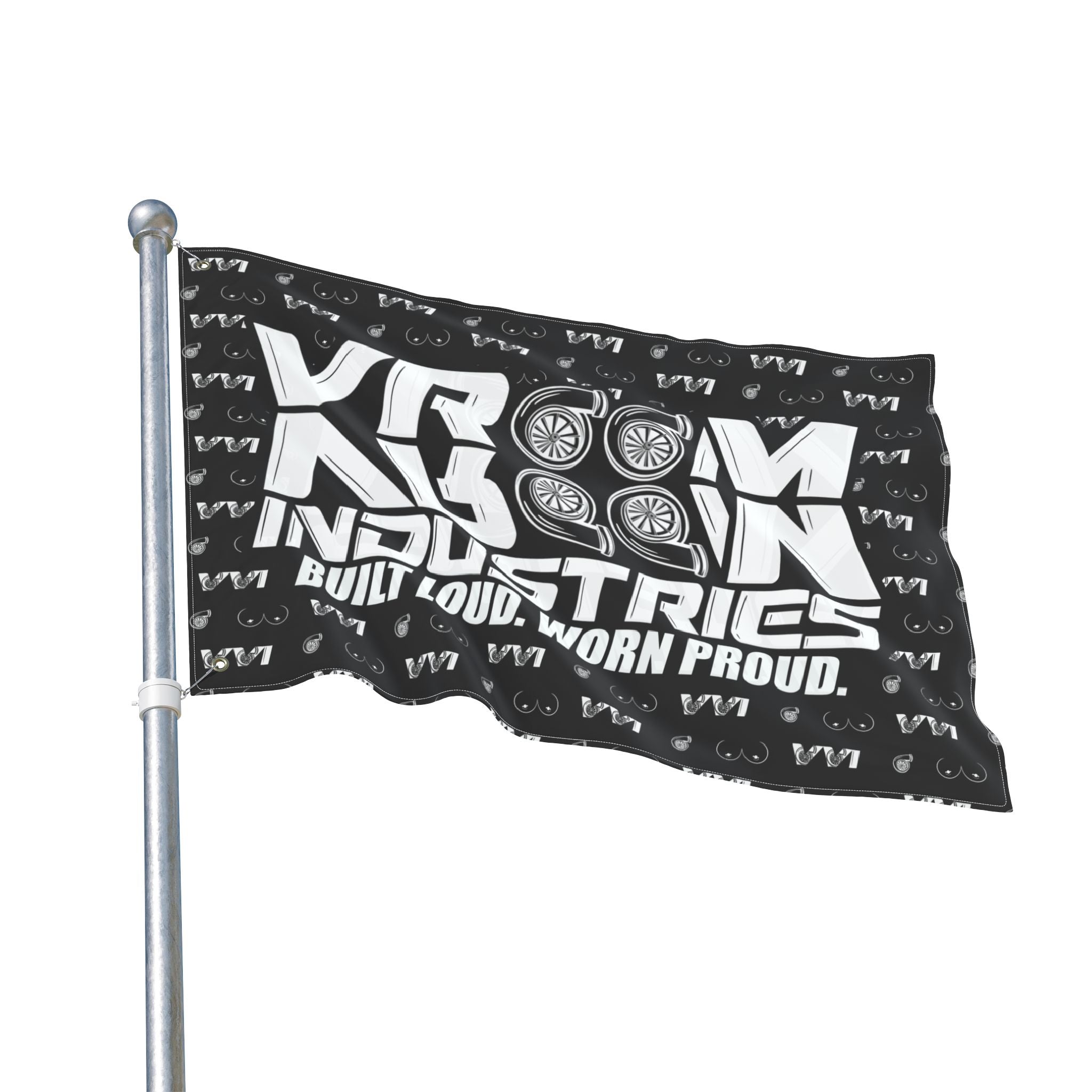 VroomVroom BLWP • Turbos + Boobies Black (Same) Flag