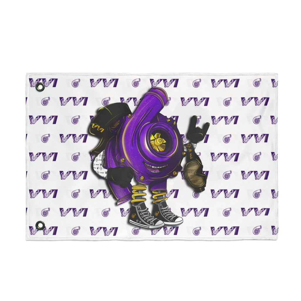 Vroomie Purple + VVI • White (Same) Flag