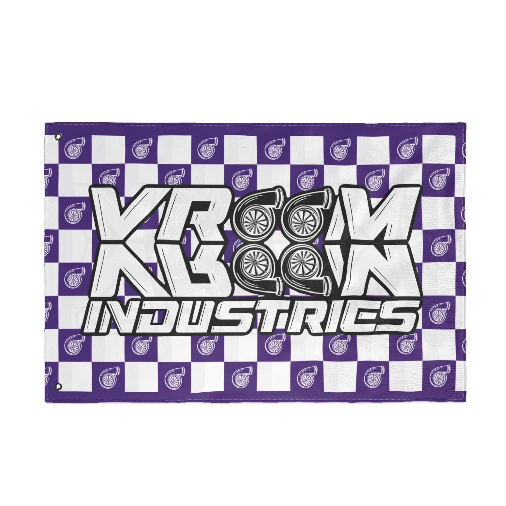 VroomVroom •  Purple + White Turbo Checkered • Flag