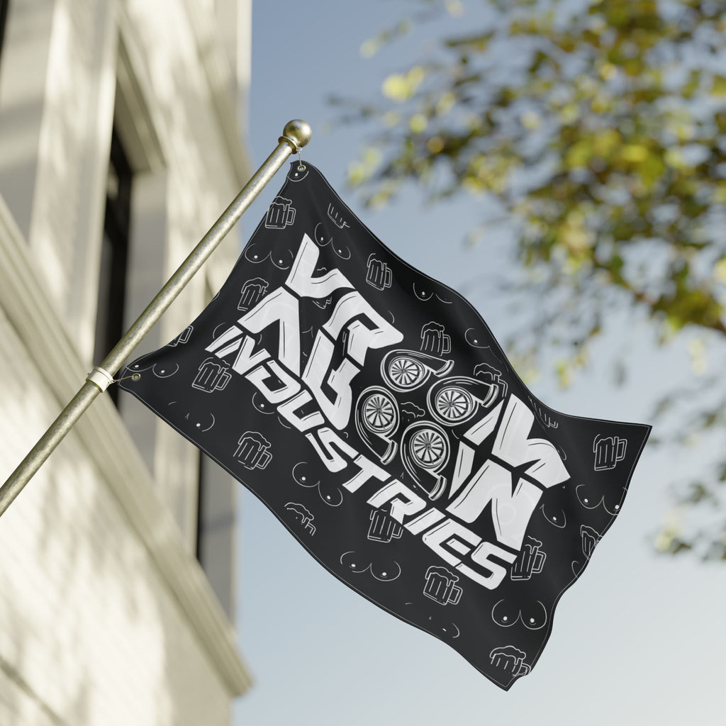 Titties & Beer That's Why I'm Here (Passenger Side) • White •  Flag