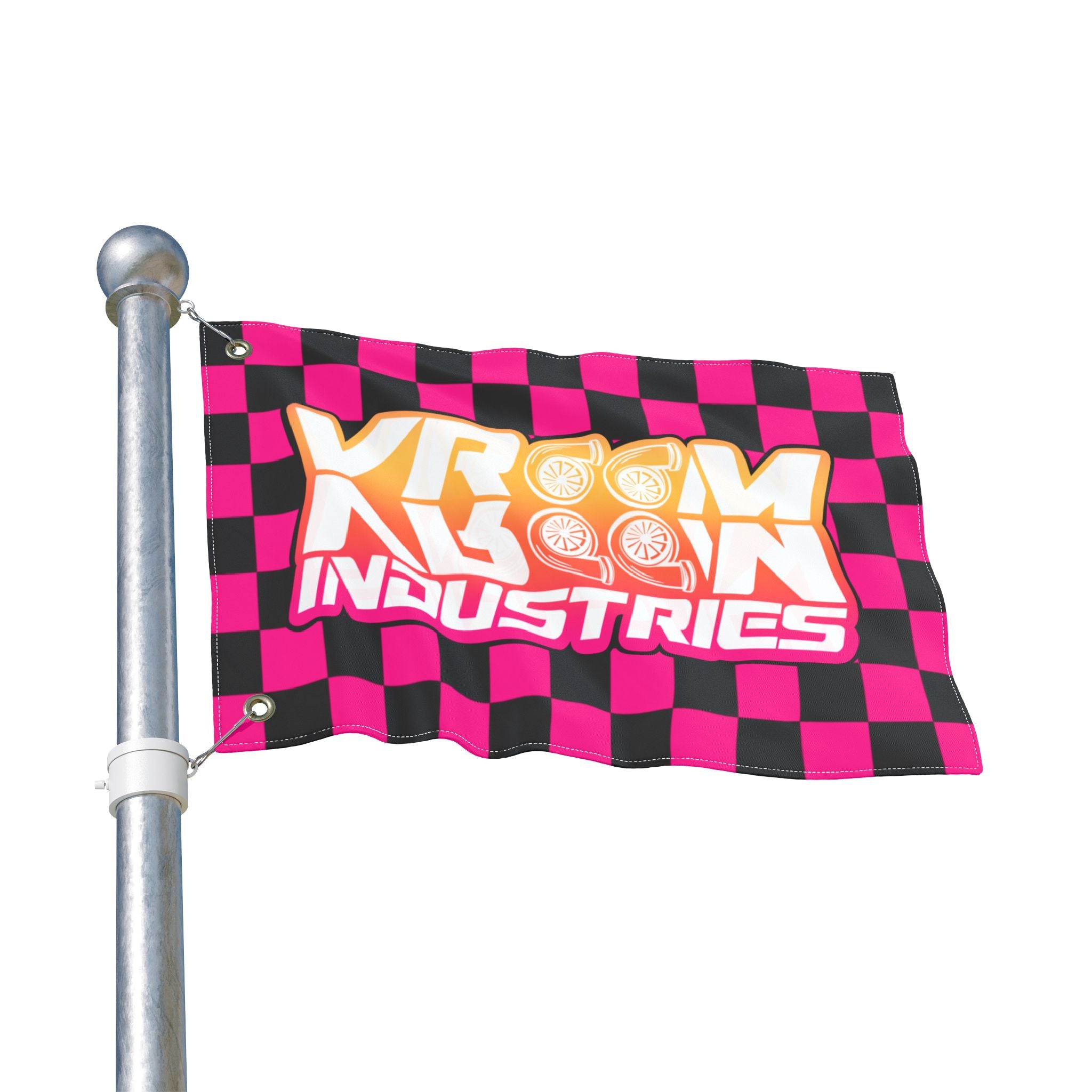 VroomVroom • Pink + Black Sunset Checkered Flag