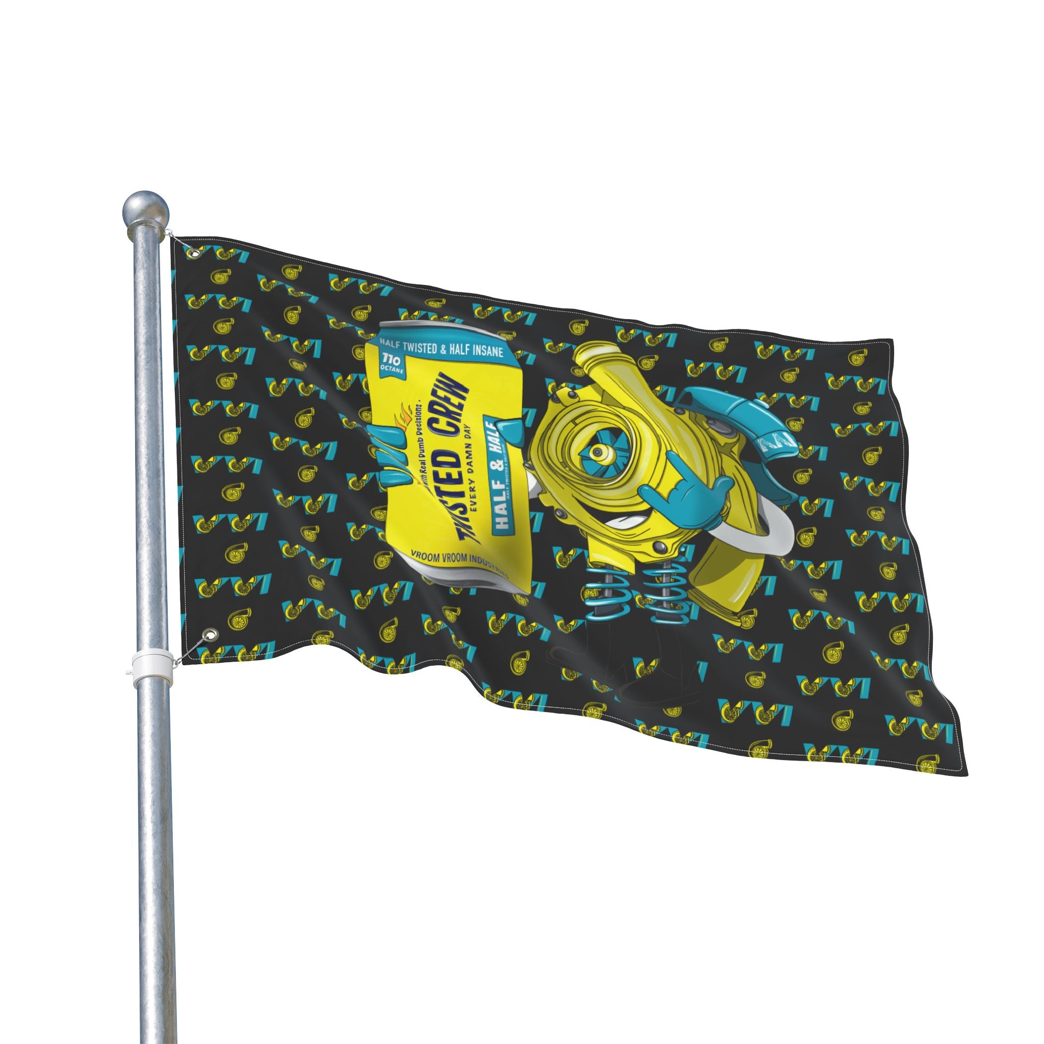 Twisted Crew + VVI Turbo Blue + Yellow (Same) Flag