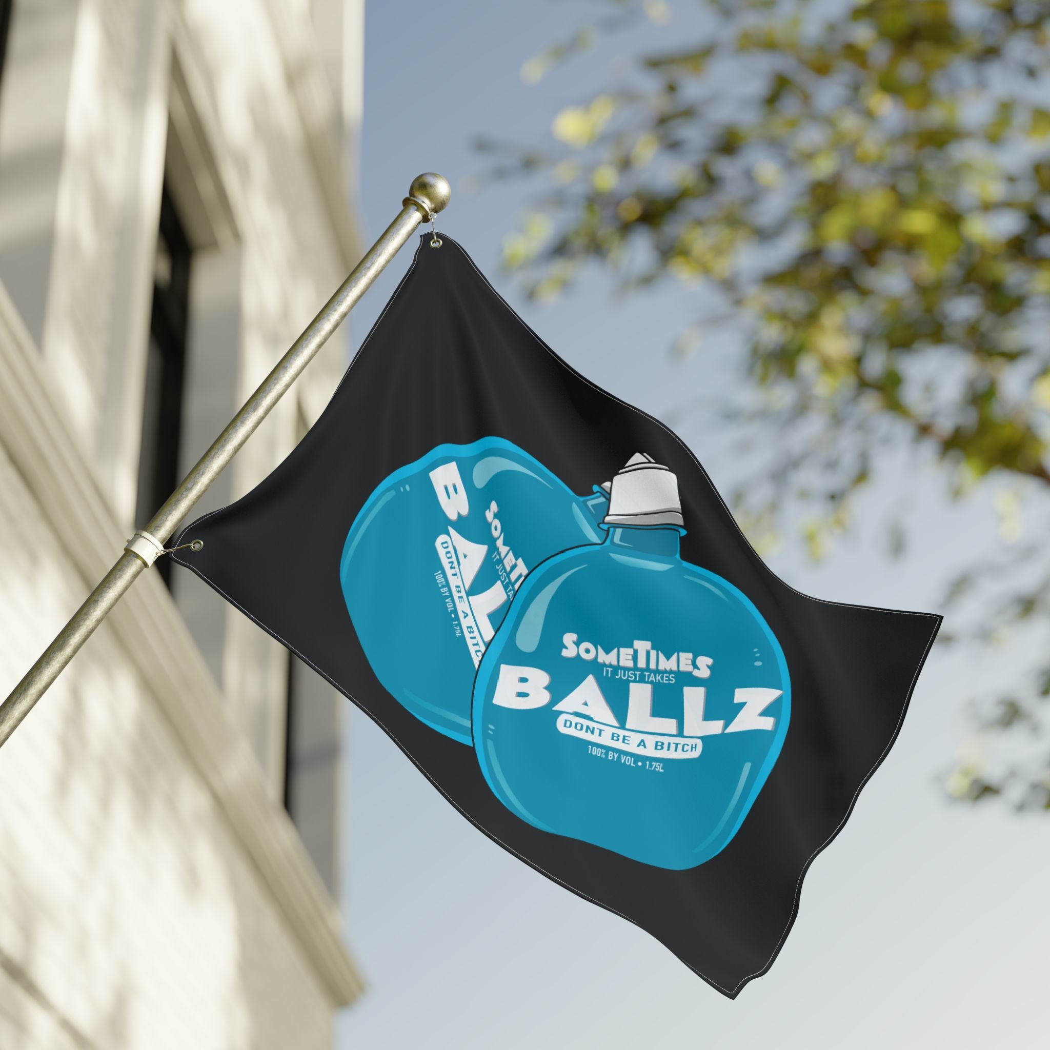 It Just Takes Ballz  + Black (Same) Flag