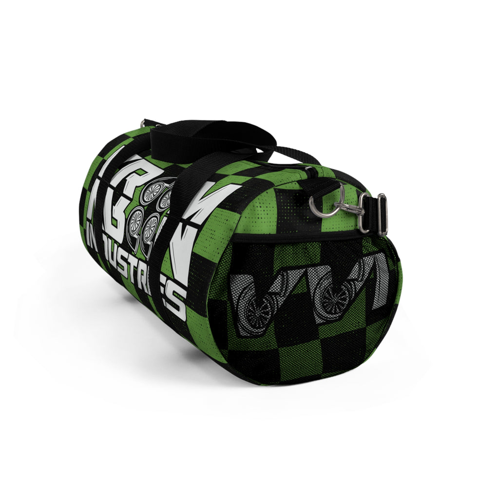 VroomVroom • Bright Green & Black Checkered • Duffle Bag