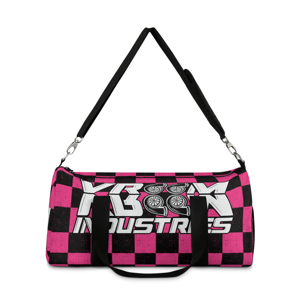 VroomVroom • Hot Pink & Black Checkered • Duffle Bag