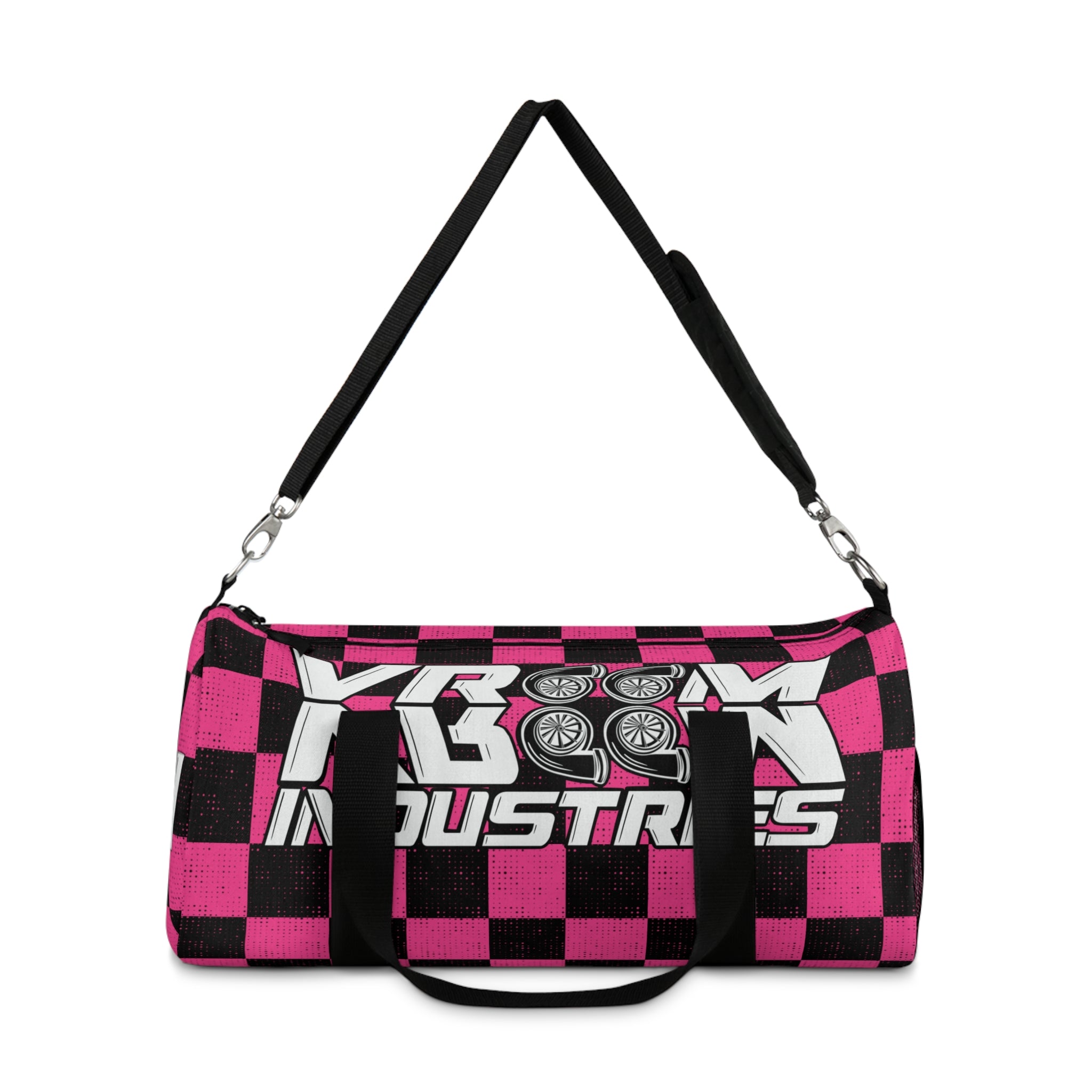 VroomVroom • Hot Pink & Black Checkered • Duffle Bag