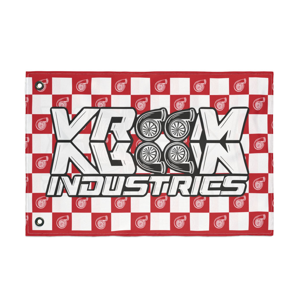 VroomVroom • Red & White • Turbo Checkered Flag