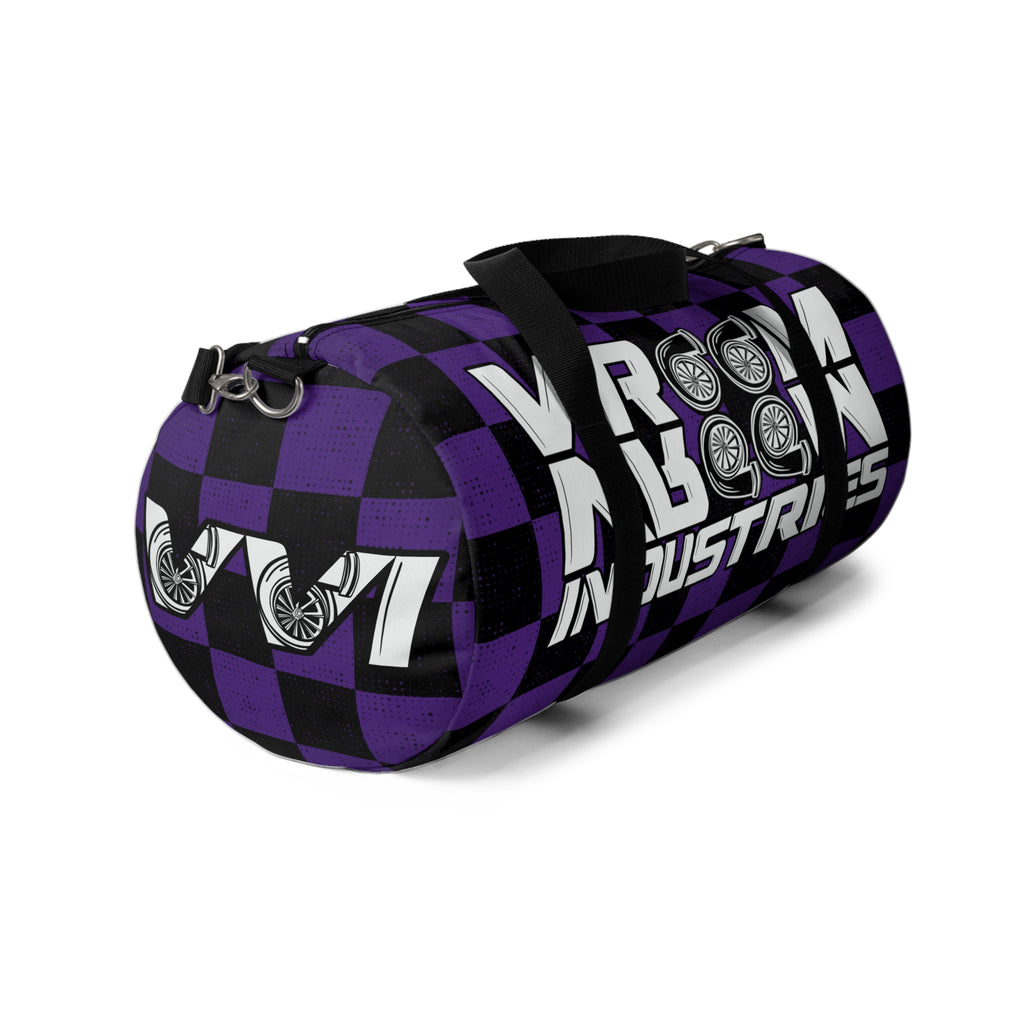 VroomVroom • Purple & Black Checkered • Duffle Bag
