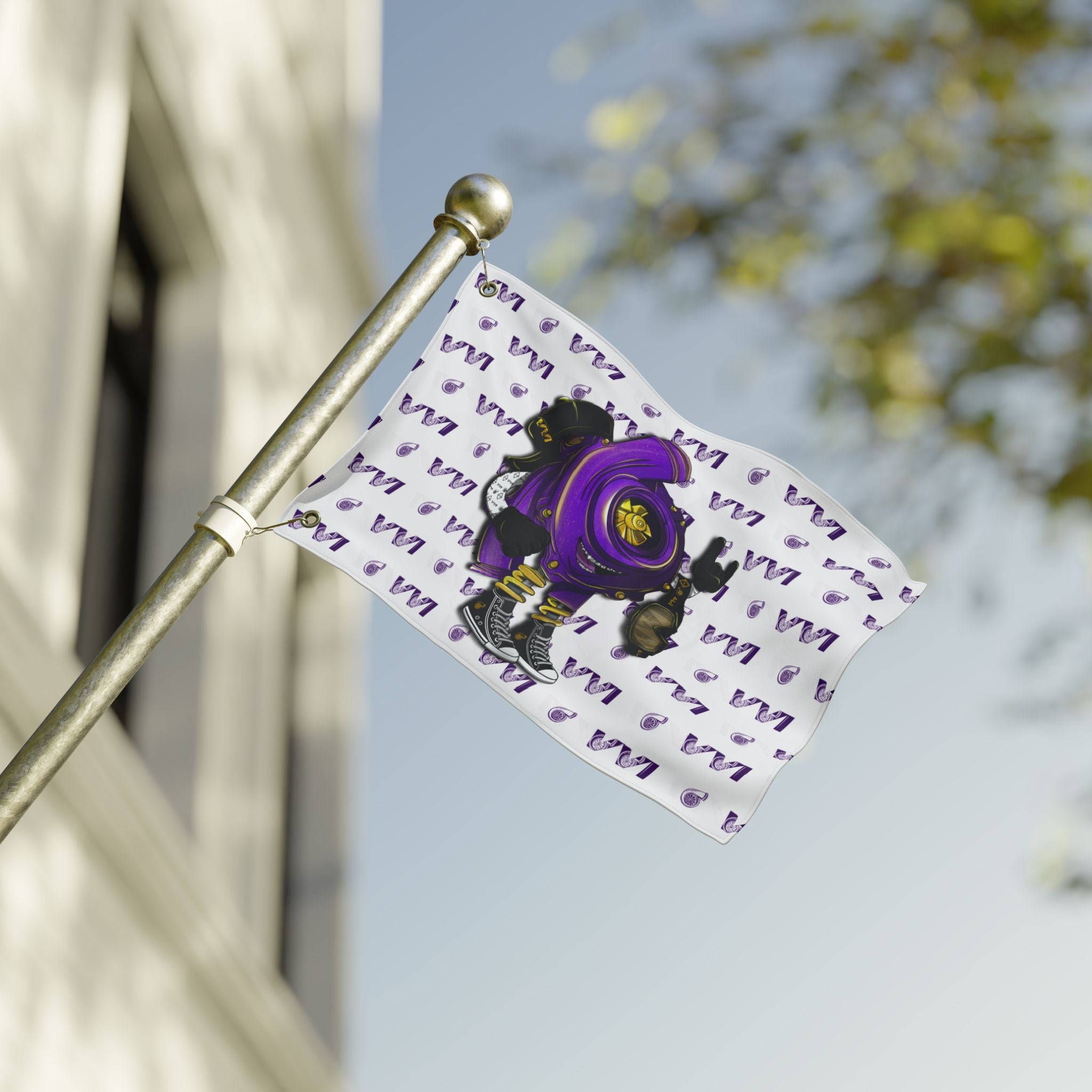 Vroomie Purple + VVI • White (Same) Flag