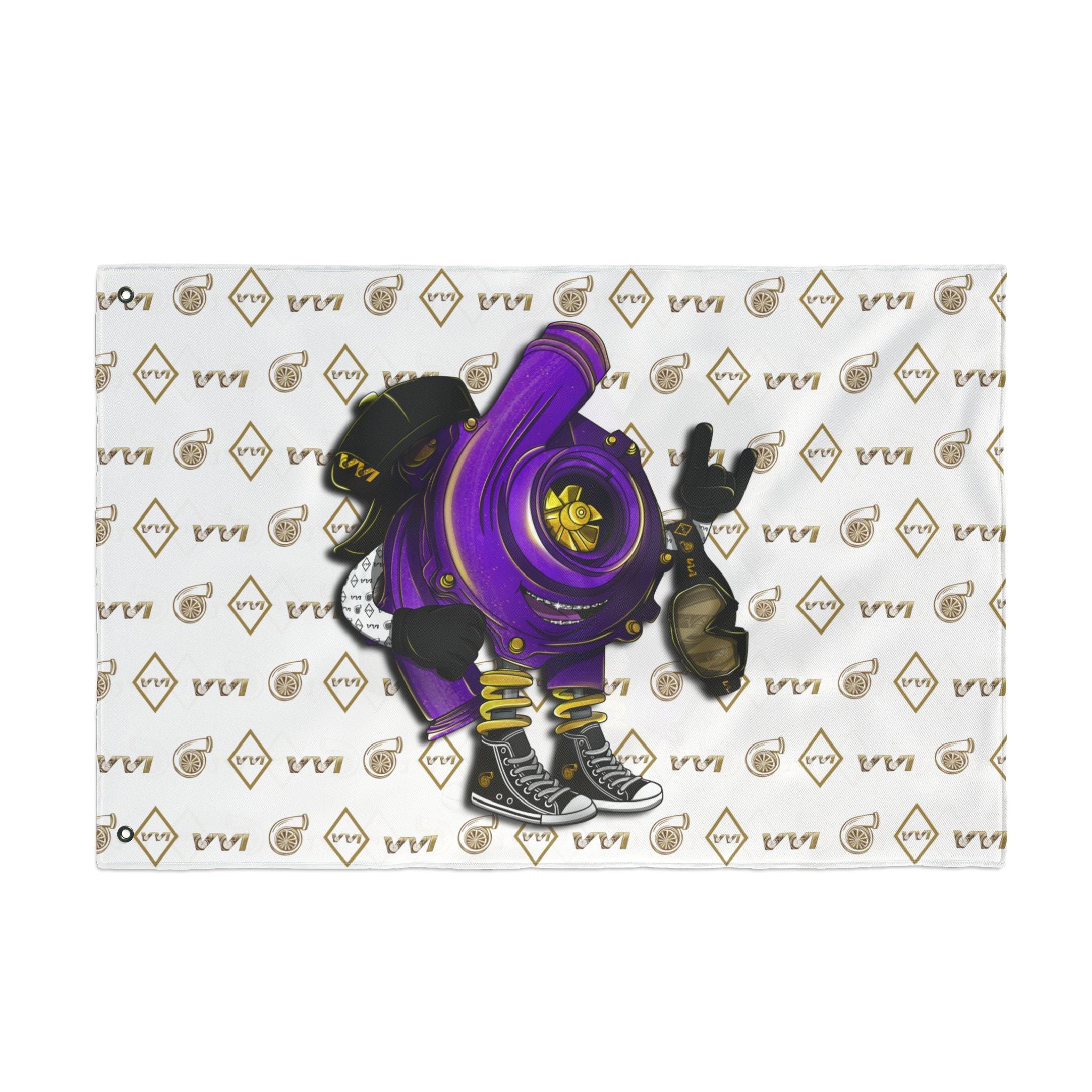 Vroomie Purple • VVI Gold + White (Same) Flag