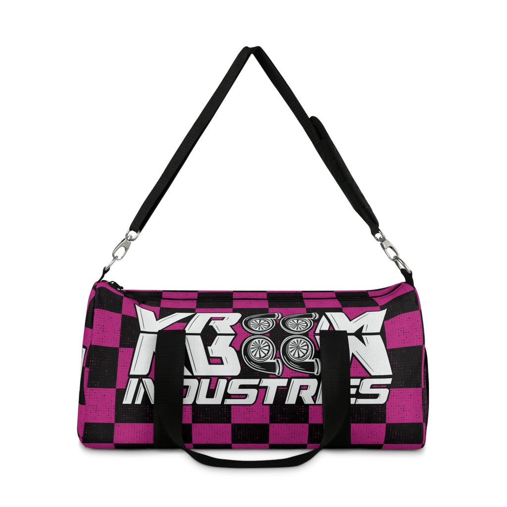 VroomVroom •  Pink & Black Checkered • Duffle Bag