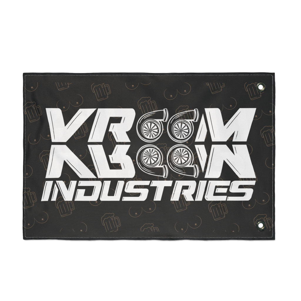 Titties & Beer That's Why I'm Here (Gold) + VroomVroom (Drivers Side) Flag