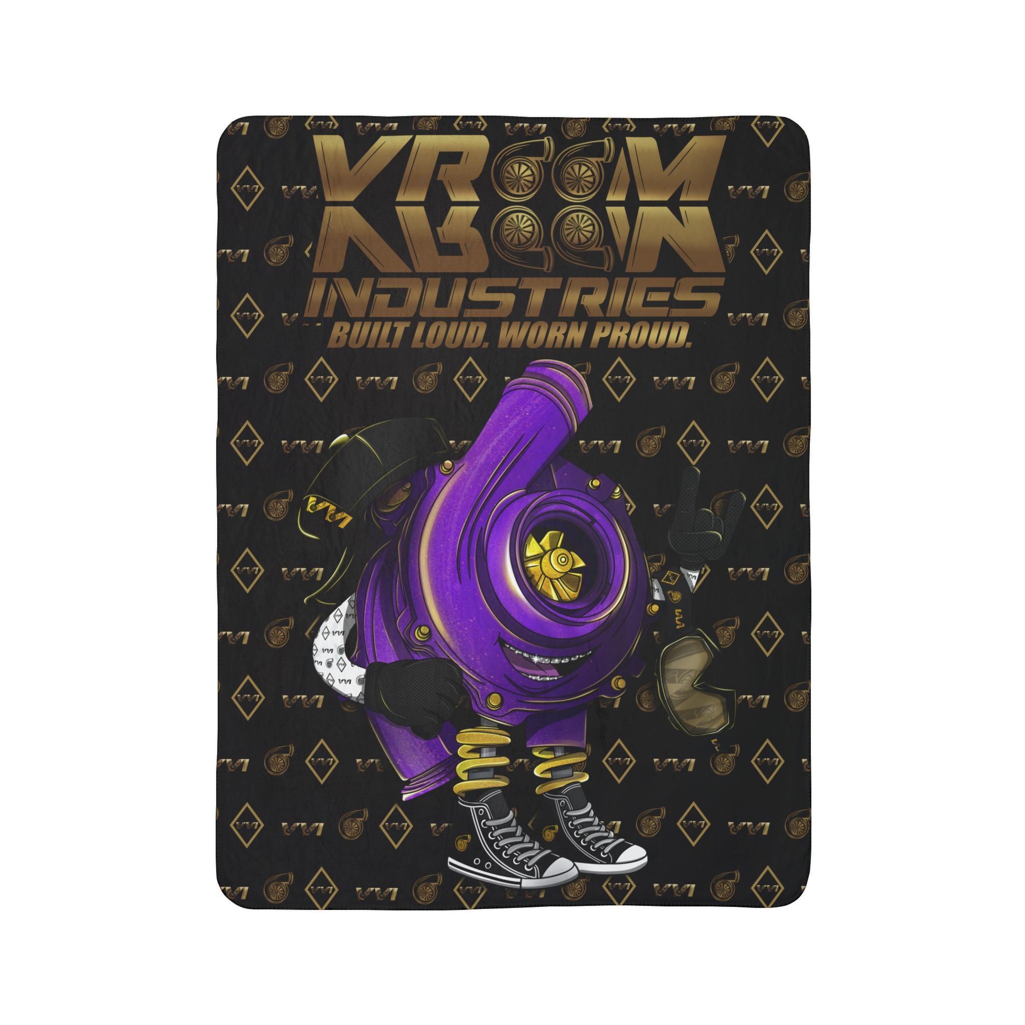 Vroomie Purple + Gold VroomVroom BLWP • Sherpa Blanket