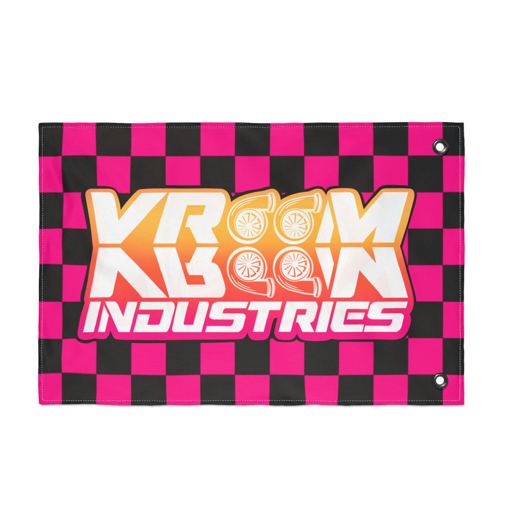 VroomVroom • Pink + Black Sunset Checkered Flag
