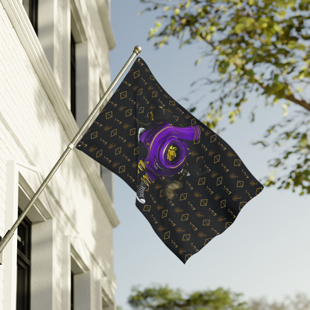 Vroomie Purple + VVI Gold • Black (Same) Flag