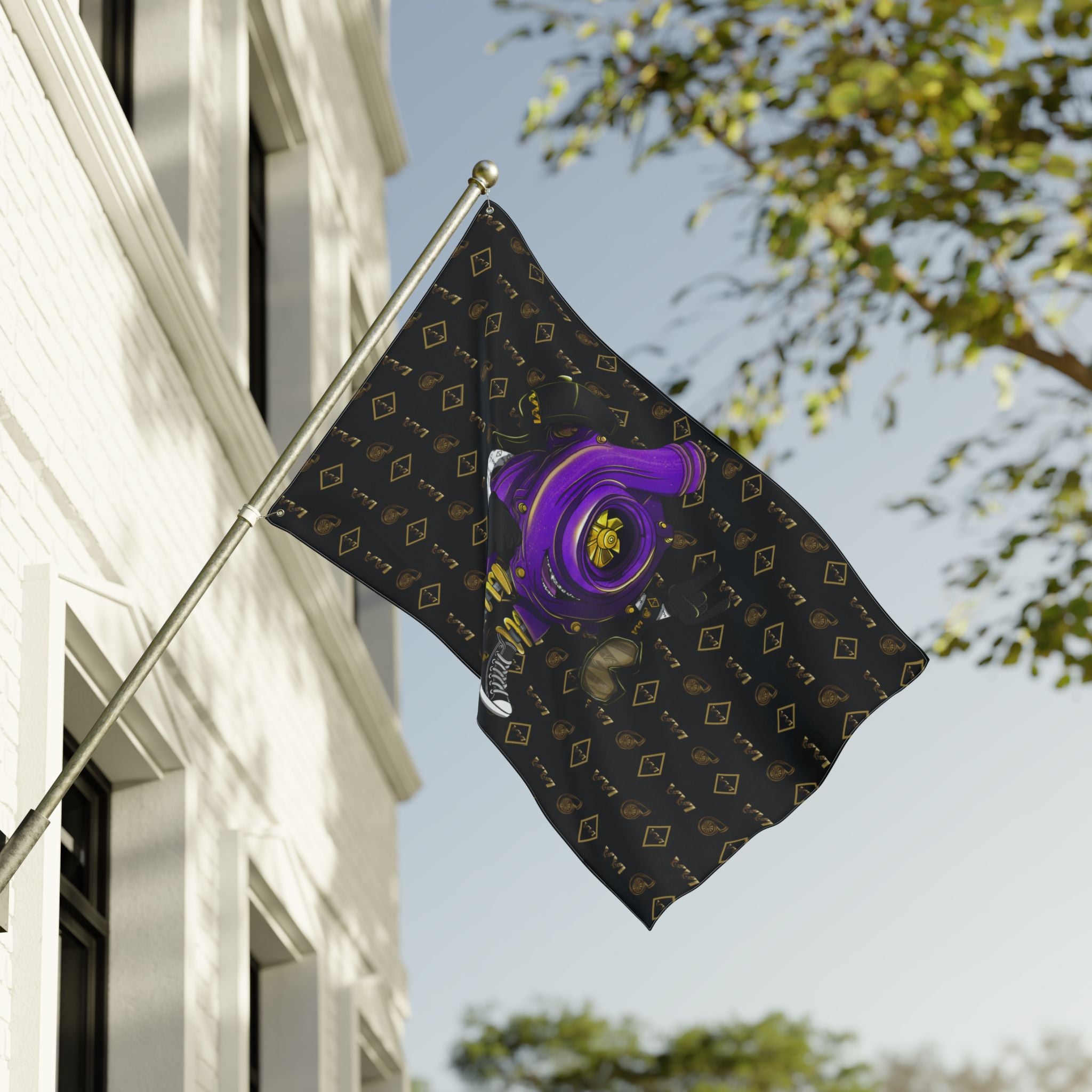 Vroomie Purple + VVI Gold • Black (Same) Flag