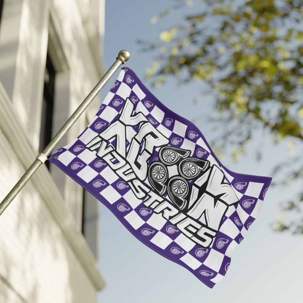 VroomVroom •  Purple + White Turbo Checkered • Flag
