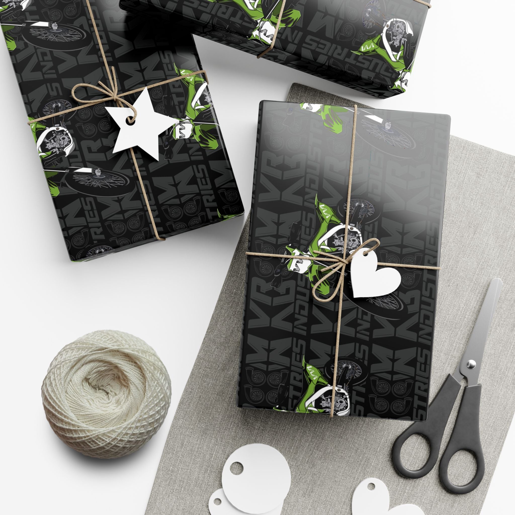 Green Dirtbike • Wrapping Paper