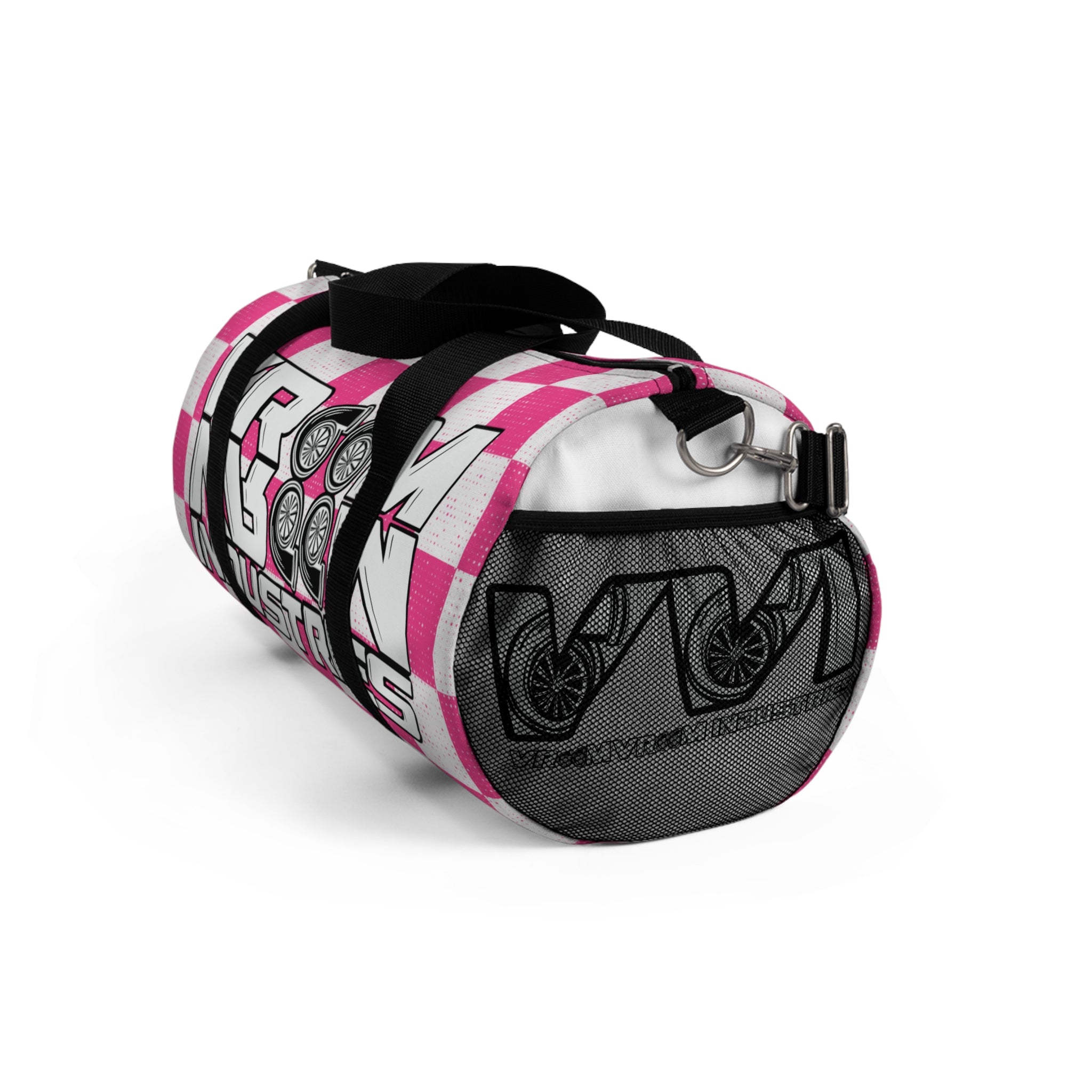 VroomVroom • Pink & White Checkered • Duffle Bag