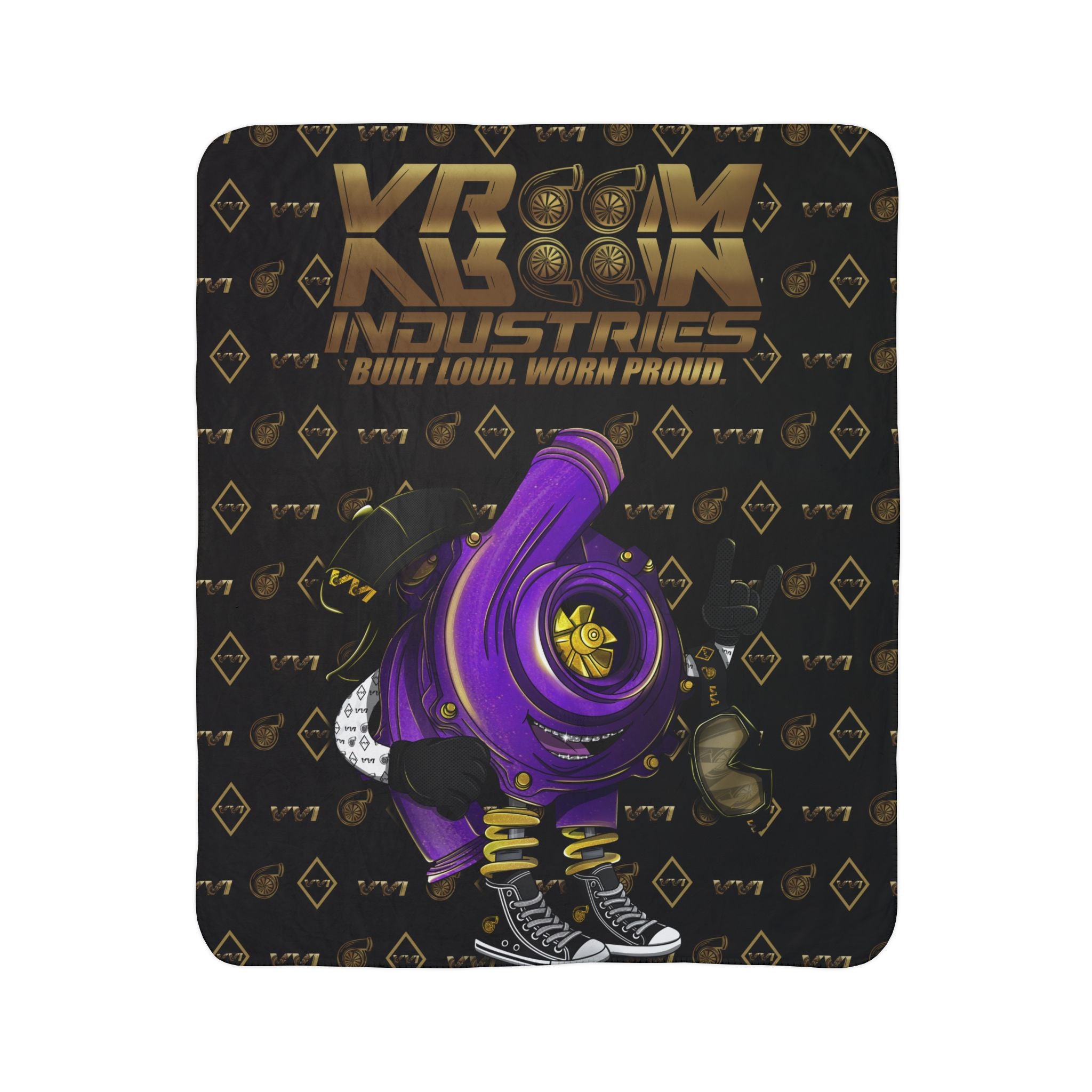 Vroomie Purple + Gold VroomVroom BLWP • Sherpa Blanket