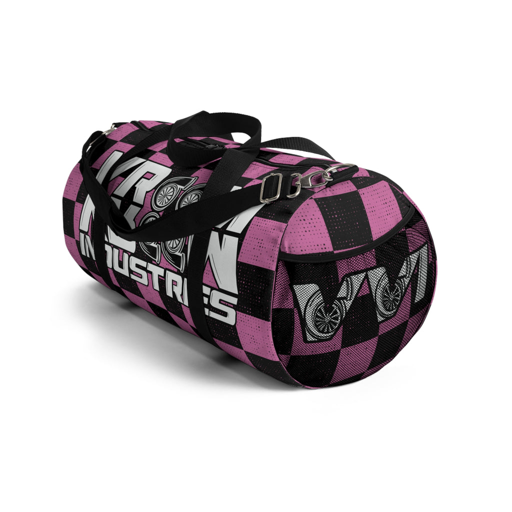 VroomVroom • Light Pink & Black Checkered • Duffle Bag