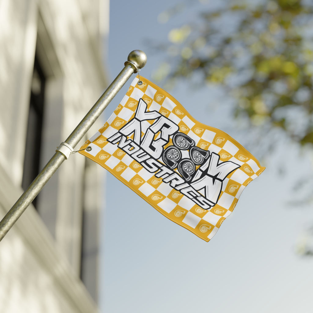 VroomVroom • Yellow + White • Turbo Checkered Flag