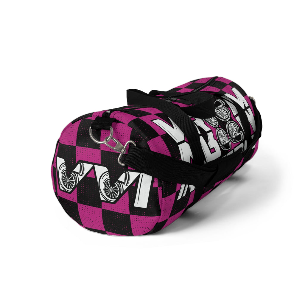 VroomVroom •  Pink & Black Checkered • Duffle Bag