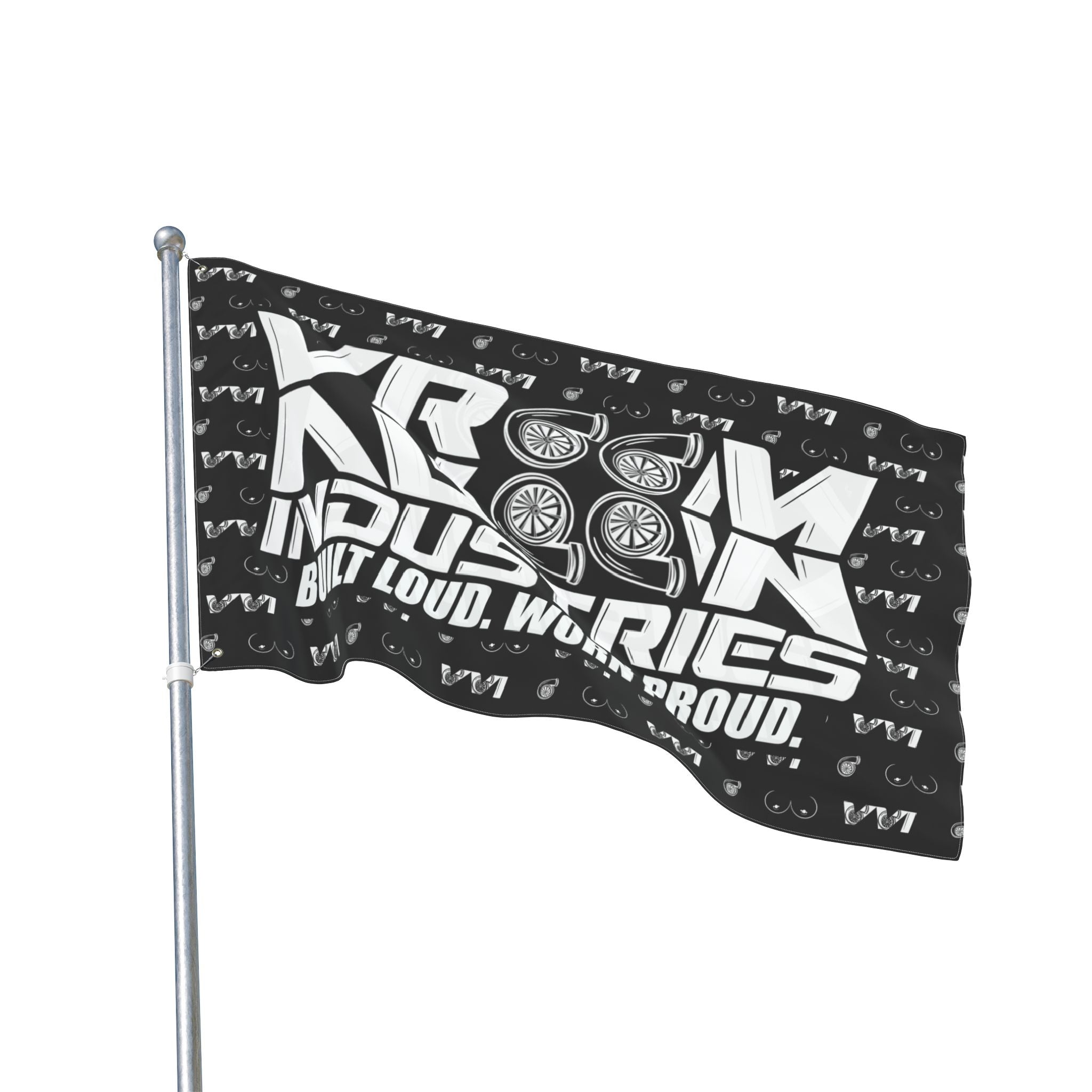 VroomVroom BLWP • Turbos + Boobies Black (Same) Flag