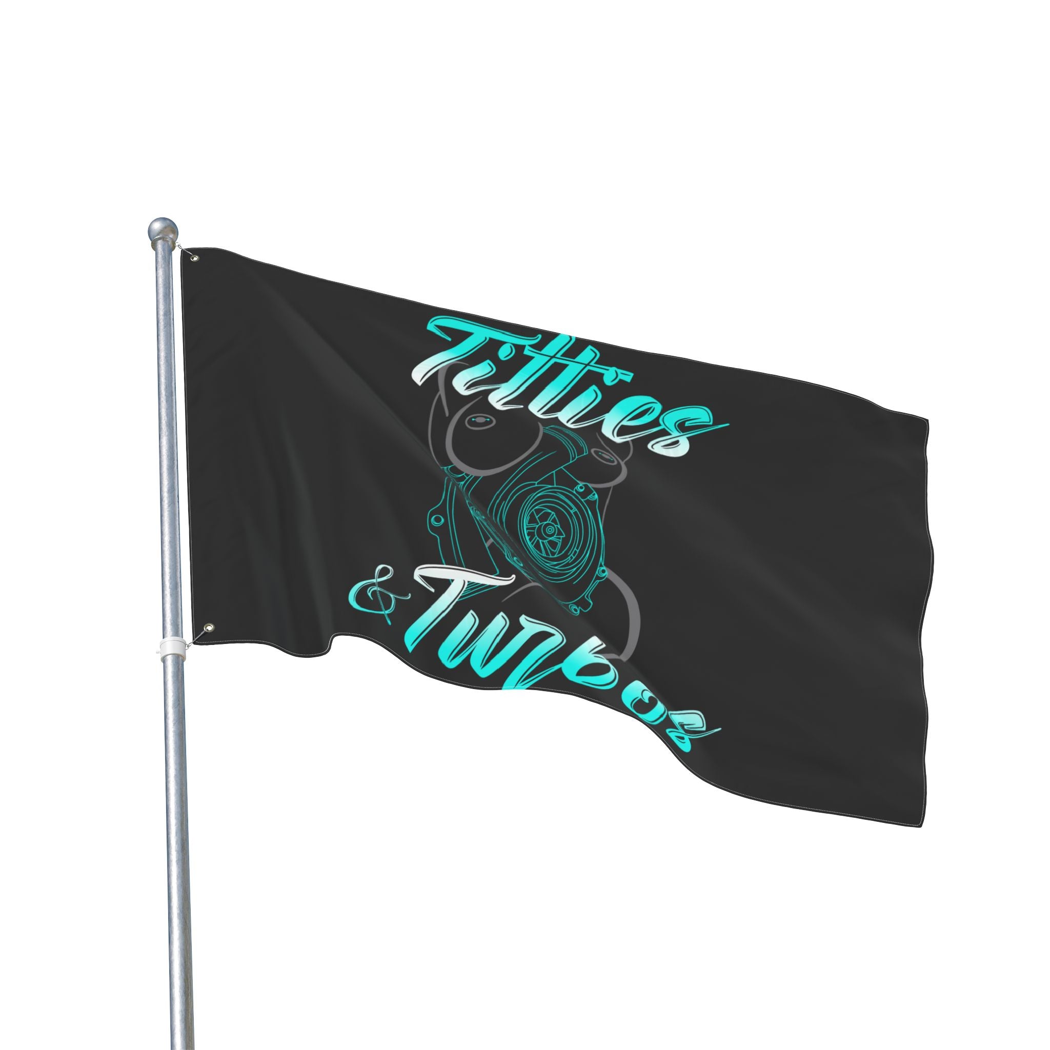 Titties & Turbos Flag (Drivers Side)