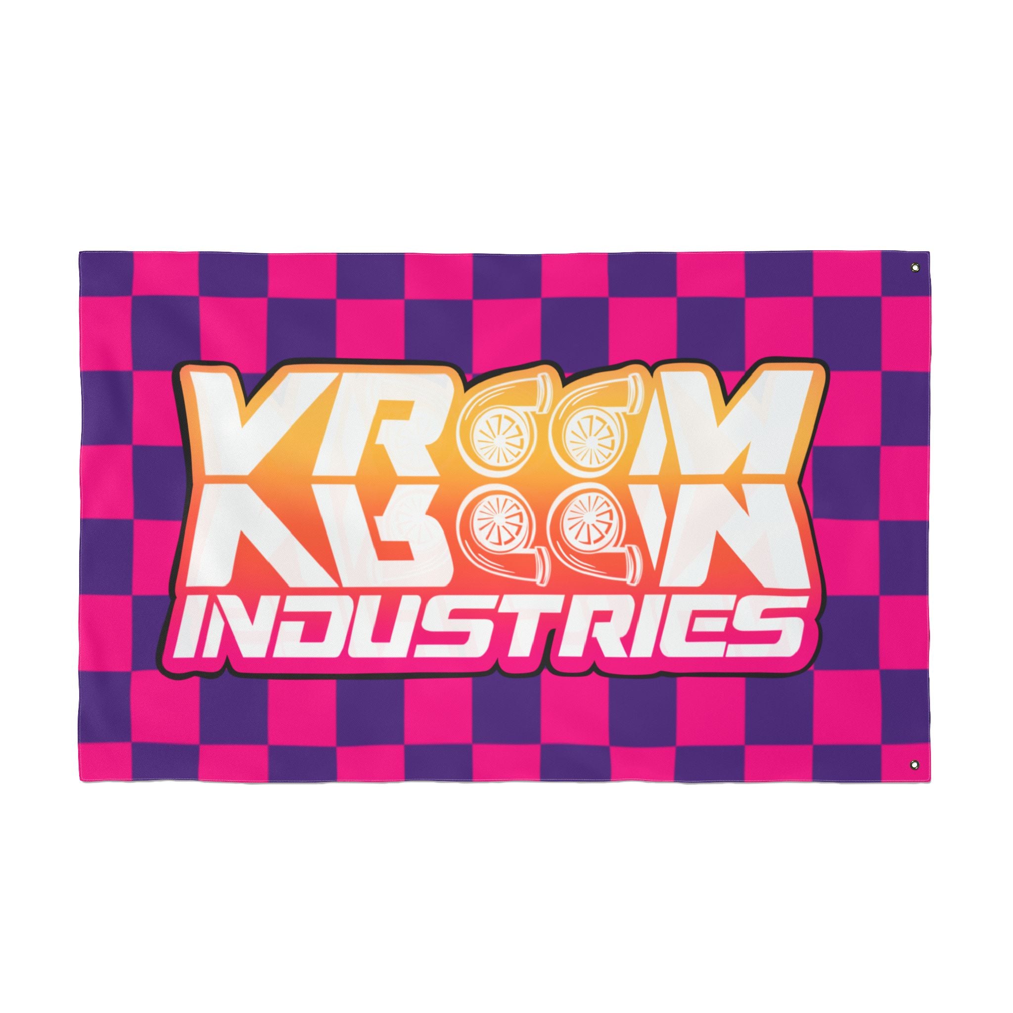 VroomVroom • Pink + Purple Sunset Checkered Flag