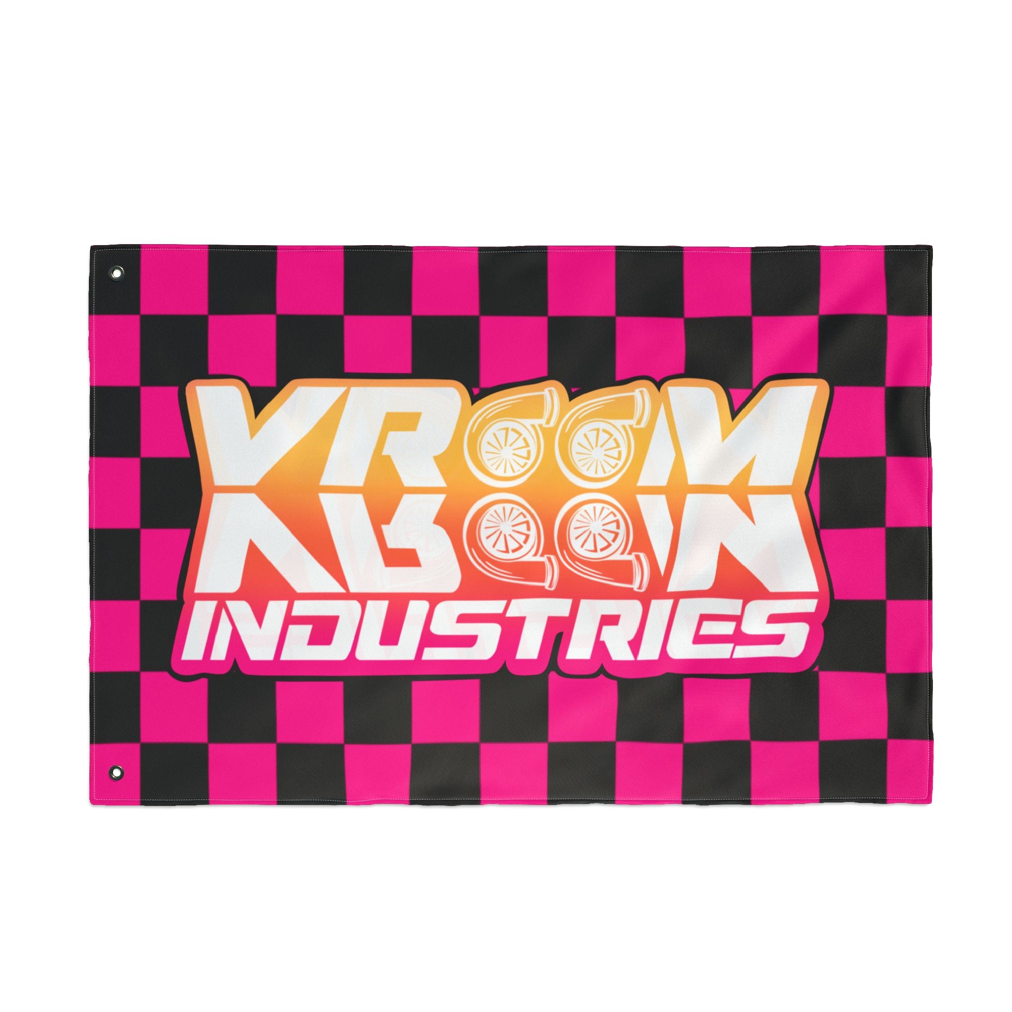 VroomVroom • Pink + Black Sunset Checkered Flag