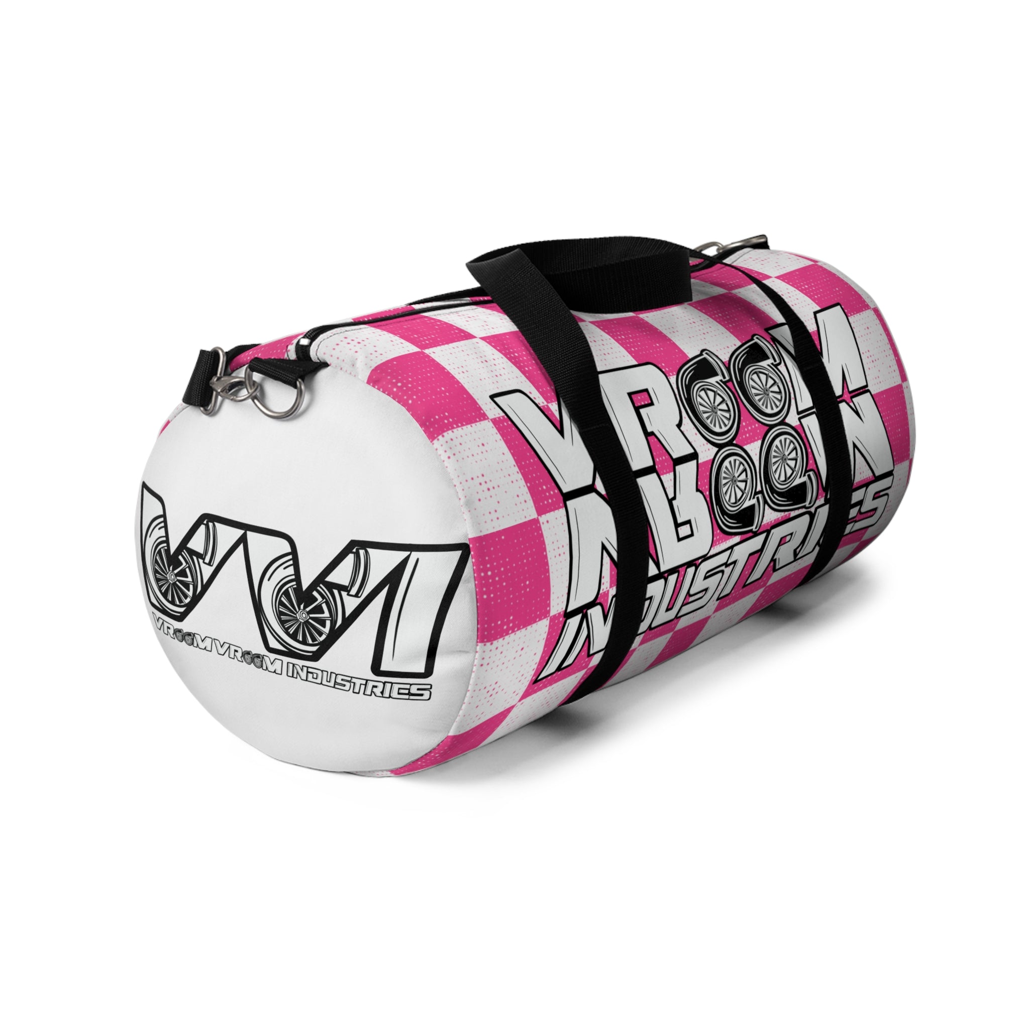 VroomVroom • Pink & White Checkered • Duffle Bag