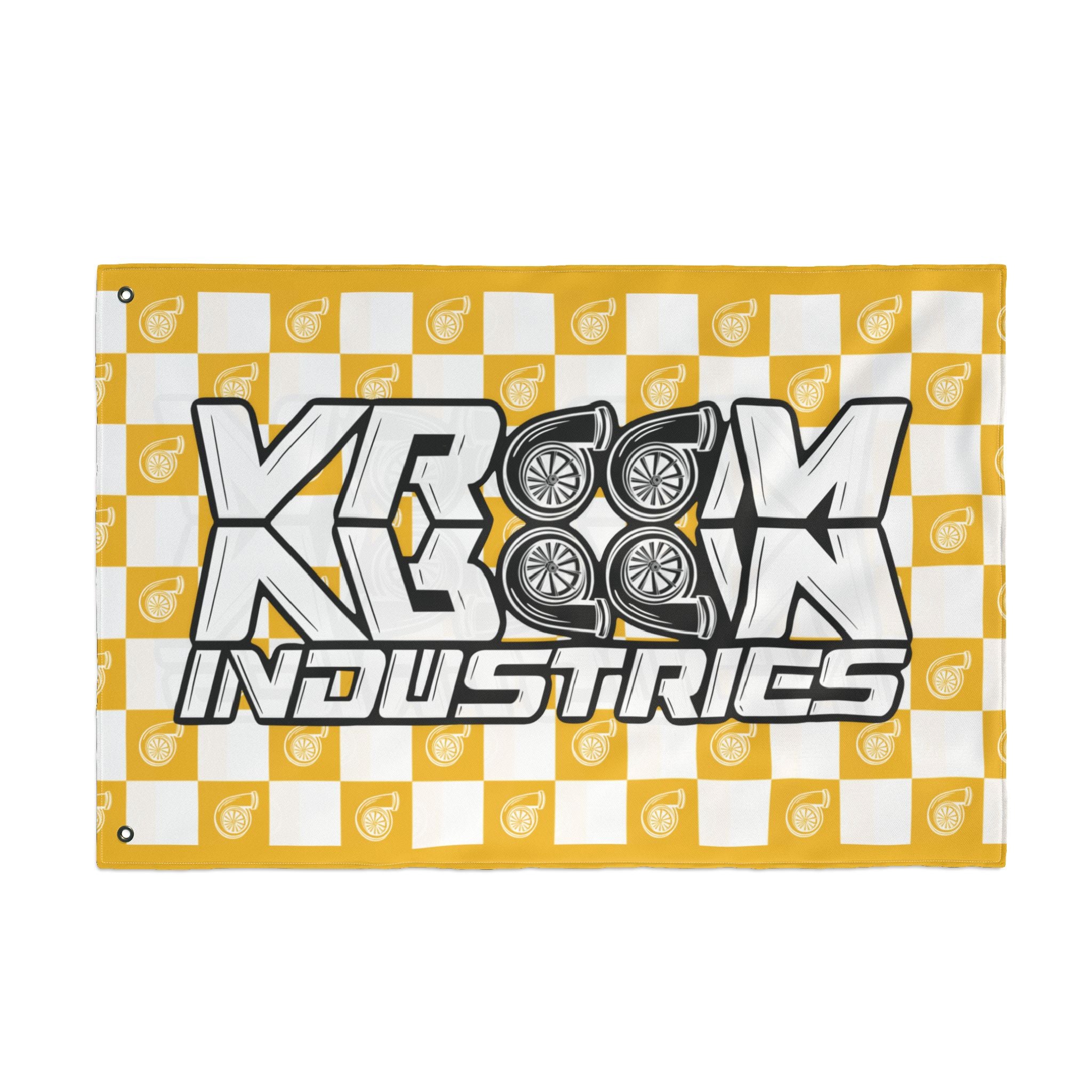 VroomVroom • Yellow + White • Turbo Checkered Flag