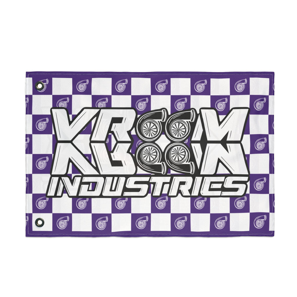 VroomVroom •  Purple + White Turbo Checkered • Flag
