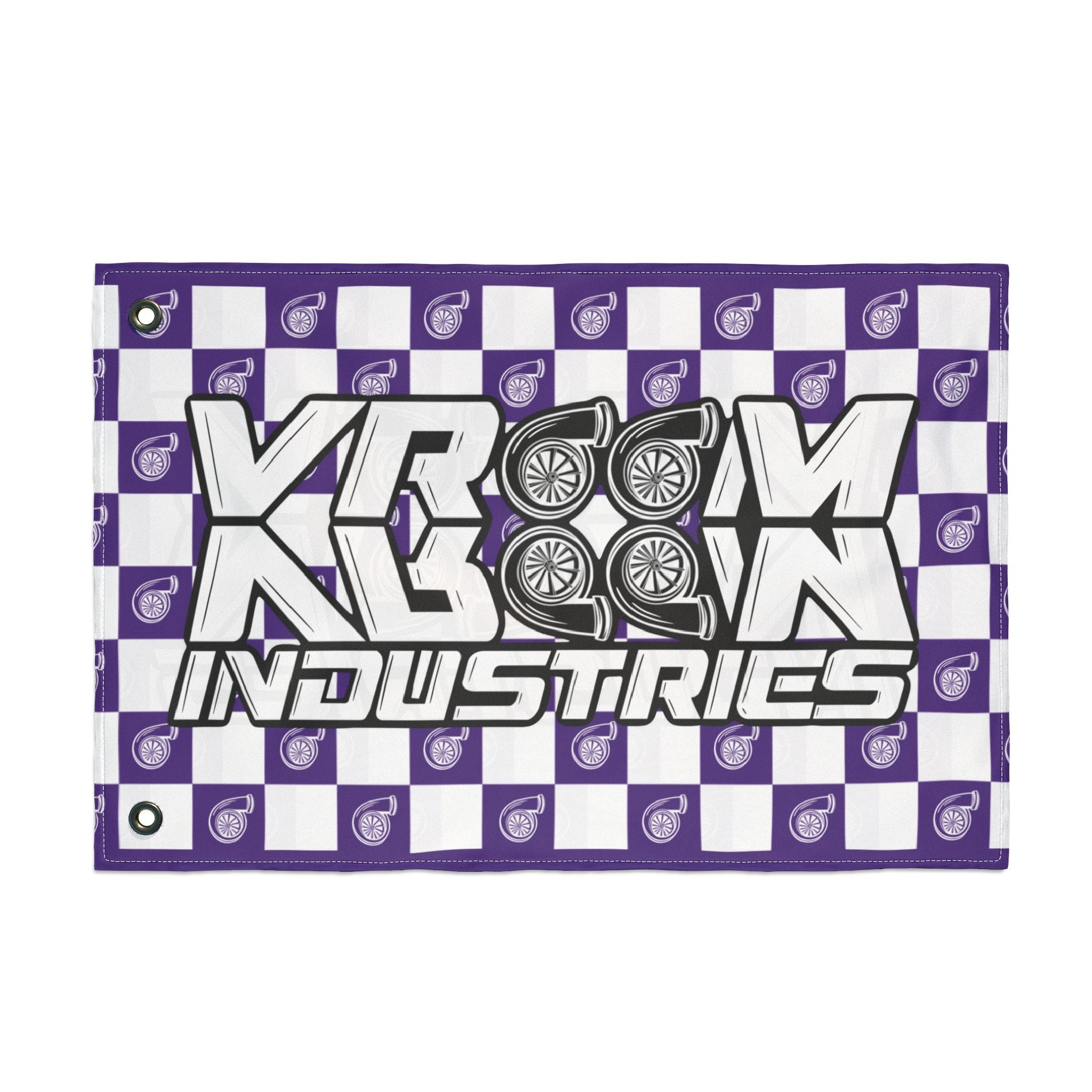 VroomVroom •  Purple + White Turbo Checkered • Flag